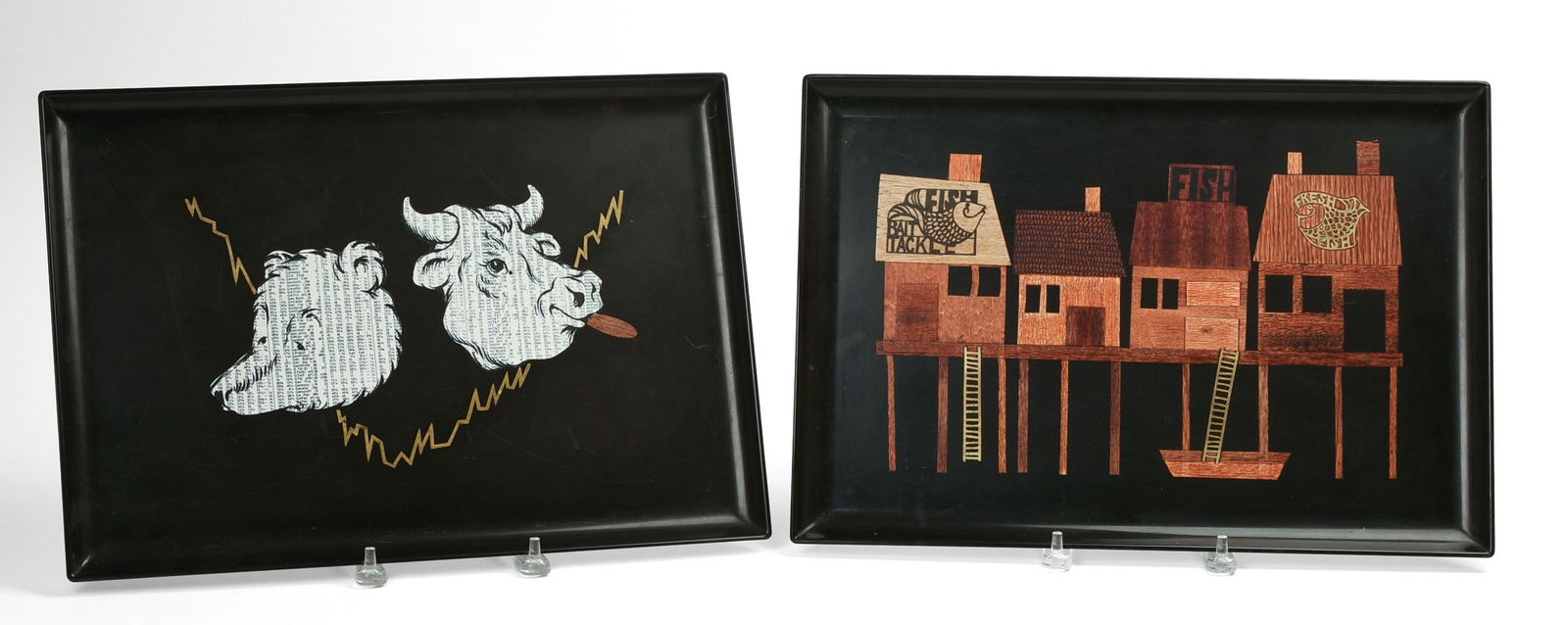 Two Couroc Inlaid Trays. (1 of 3)