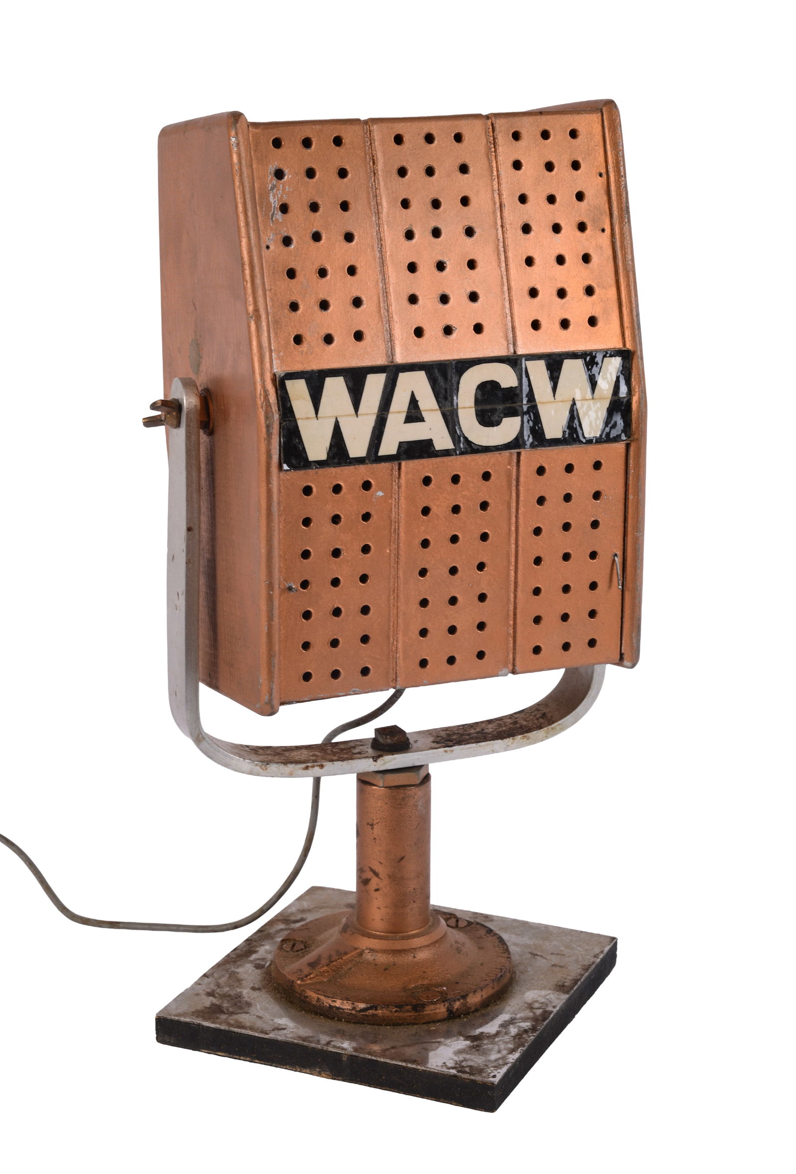 Large WACW Radio Station Advertising Microphone. (1 of 2)