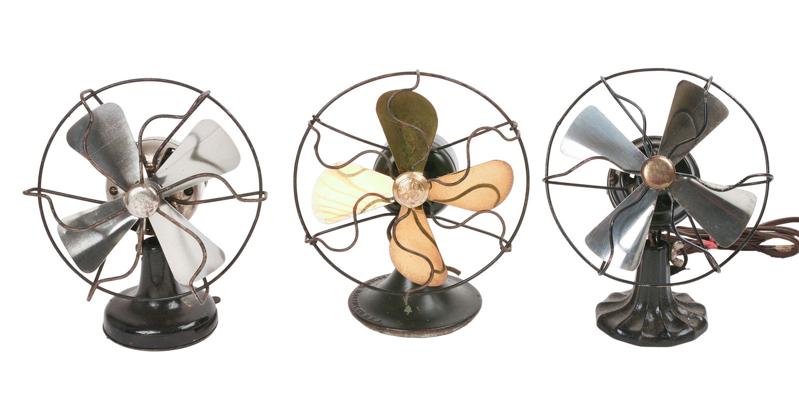 Three Miniature Early Electric Table Fans. (1 of 5)