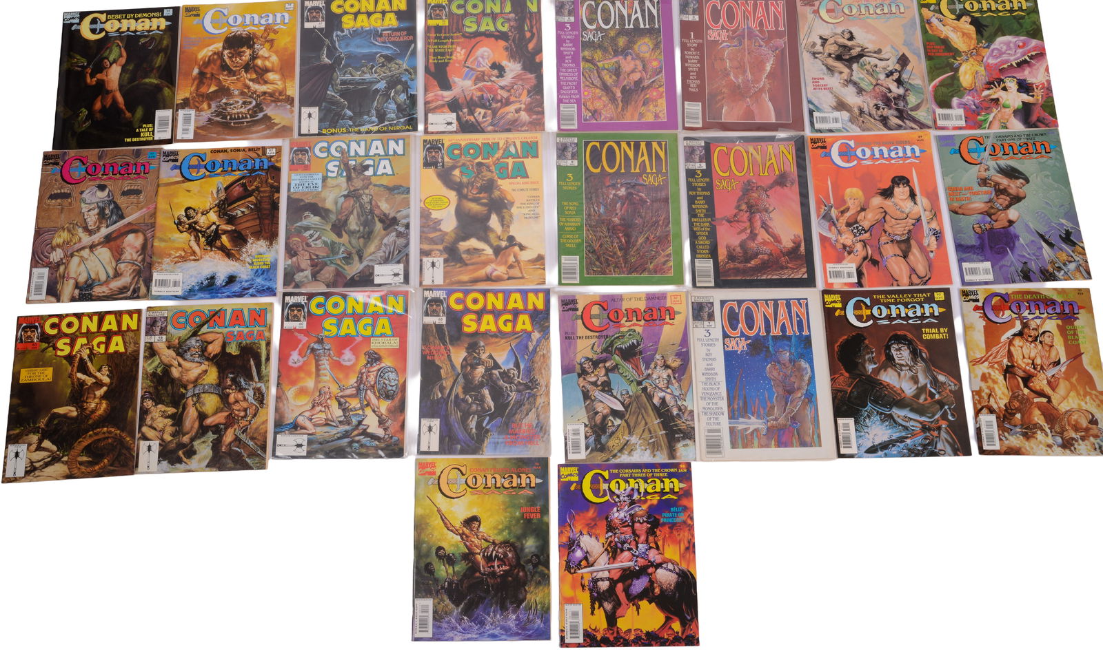 Twenty Six Conan Saga Comic Books. (1 of 8)