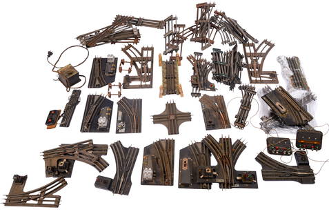 Large Collection of O Gauge Railroad Track.: Two boxes. IN HOUSE SHIPPING: We offer very competitively priced in house shipping for all items in this sale. Please contact us for a quote.