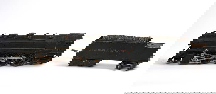 Lionel 447 Locomotive and Tender.: Good cosmetic condition, with a few surface scratches. Not tested for operation. IN HOUSE SHIPPING: We offer very competitively priced in house shipping for all items in this sale. Please contact us f