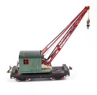 Lionel No. 219 Standard Gauge Crane Car.: In very good condition. IN HOUSE SHIPPING: We offer very competitively priced in house shipping for all items in this sale. Please contact us for a quote.