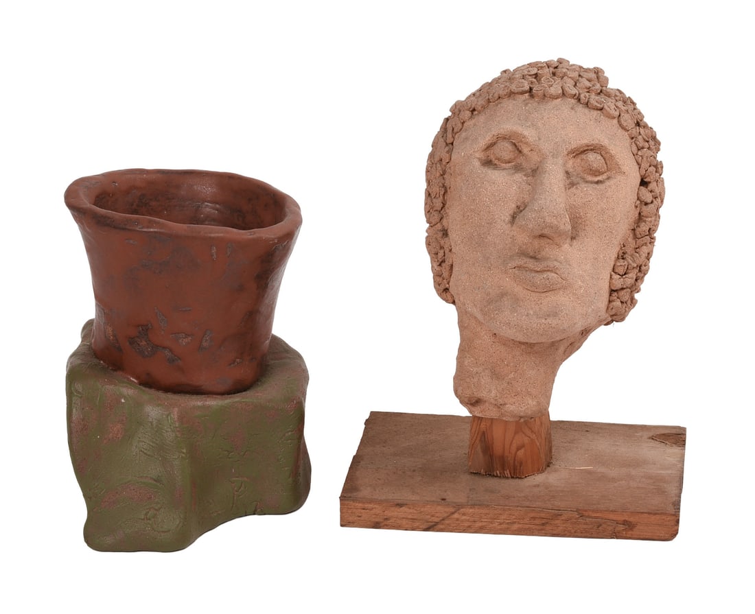 Studio Pottery Vase and a Bust (1 of 5)