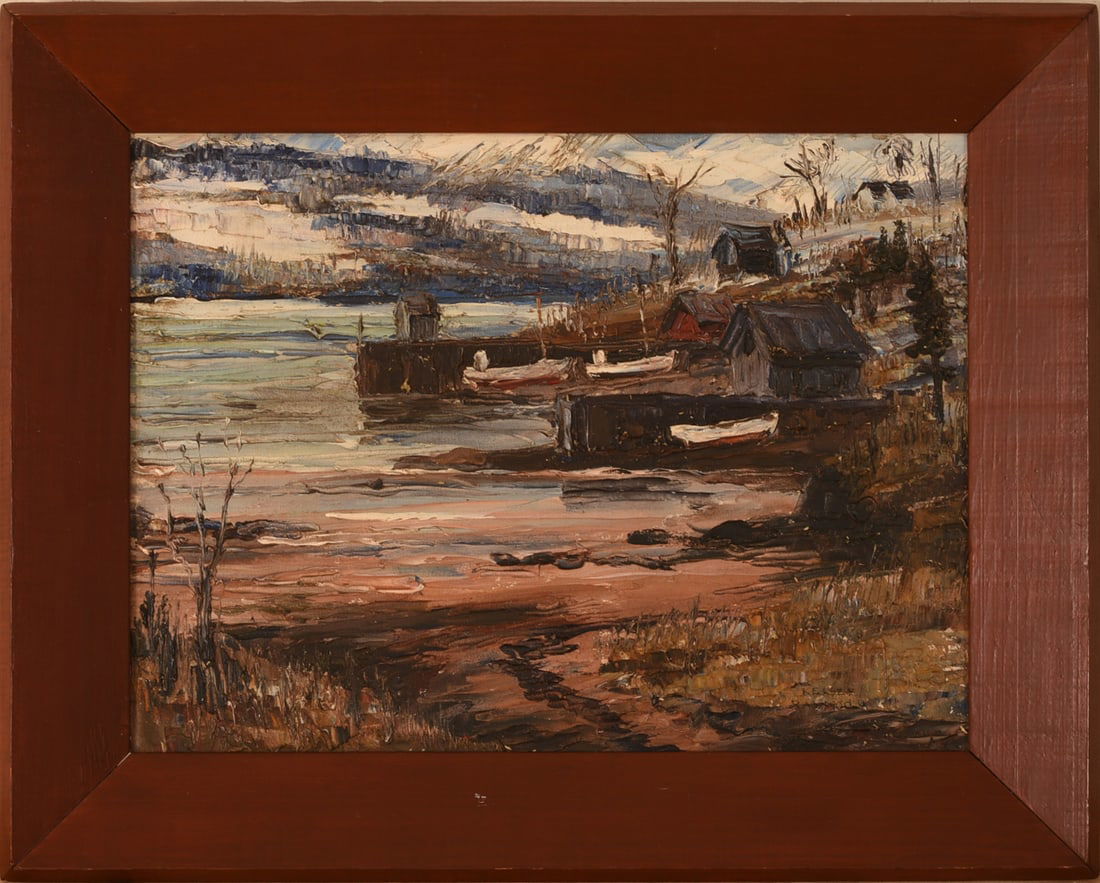 KELSEY RAYMOND (1926 - 2000 NY, NOVA SCOTIA). COASTAL SHORE SCENE. (1 of 3)