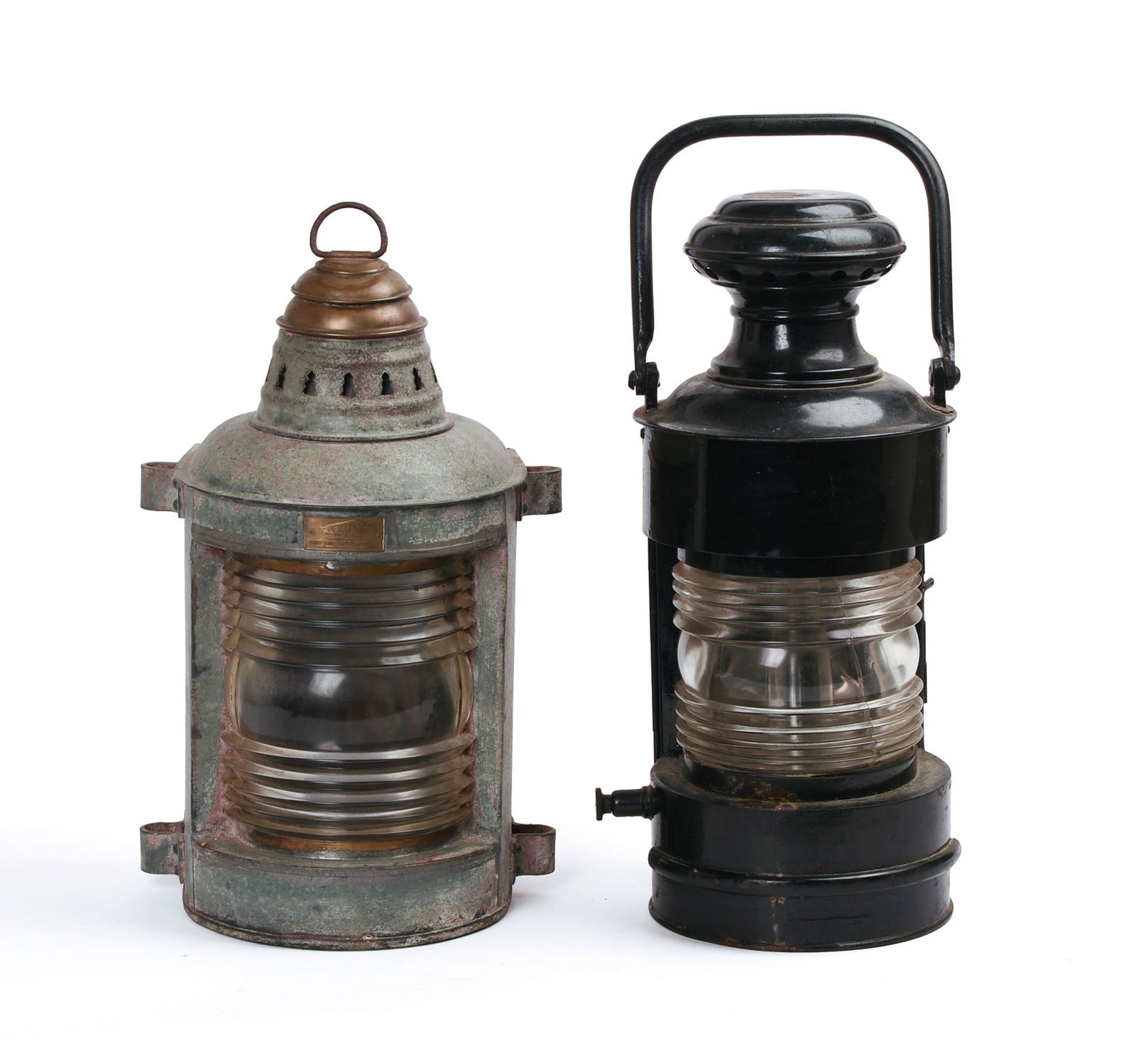 TWO SHIP'S LANTERNS. (1 of 3)