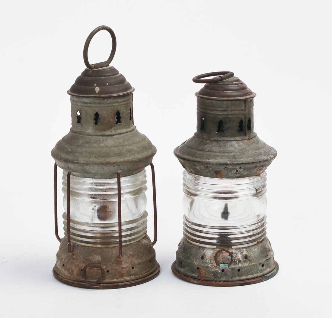 TWO SMALL SHIP'S LANTERNS. (1 of 4)