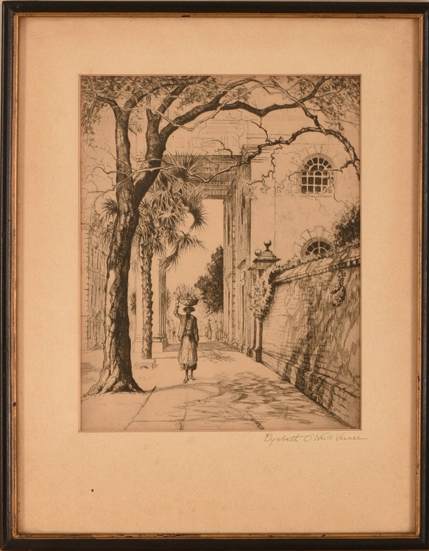 LITHOGRAPH BY ELIZABETH QUALE O'NEILL VERNER (1883-1979. SOUTH CAROLINA). (1 of 3)