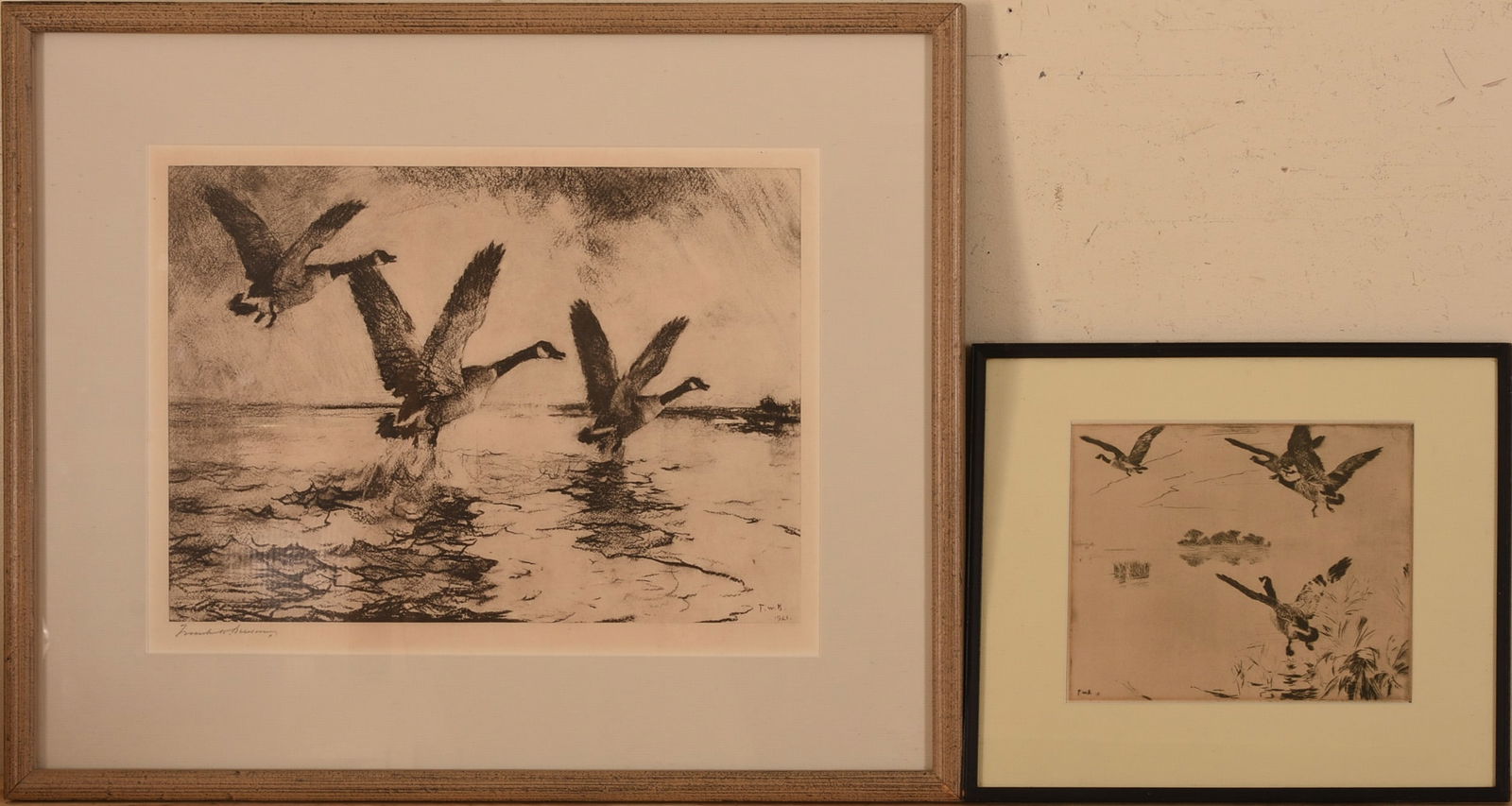 TWO FRANK BENSON LITHOGRAPHS. (1 of 4)