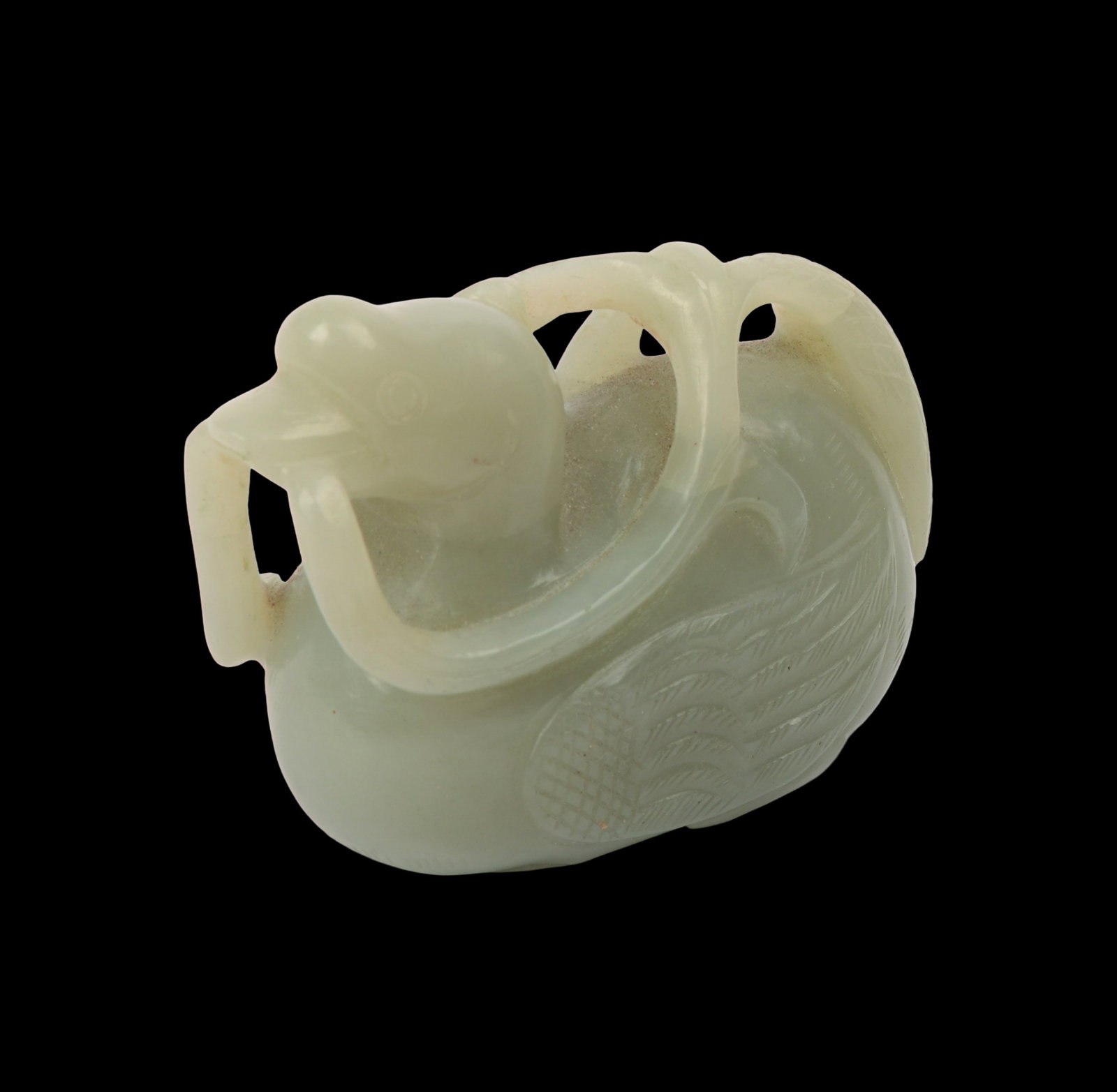 CHINESE CARVED JADE DUCK (1 of 6)