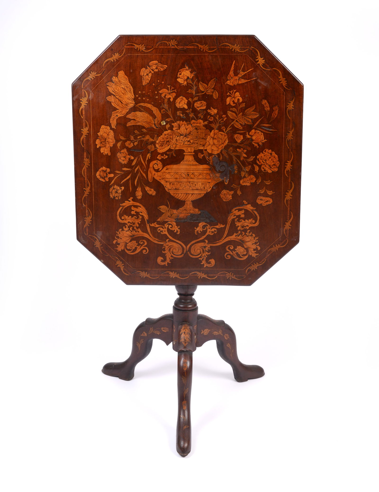 DUTCH INLAID MARQUETRY TILT TOP TABLE (1 of 7)