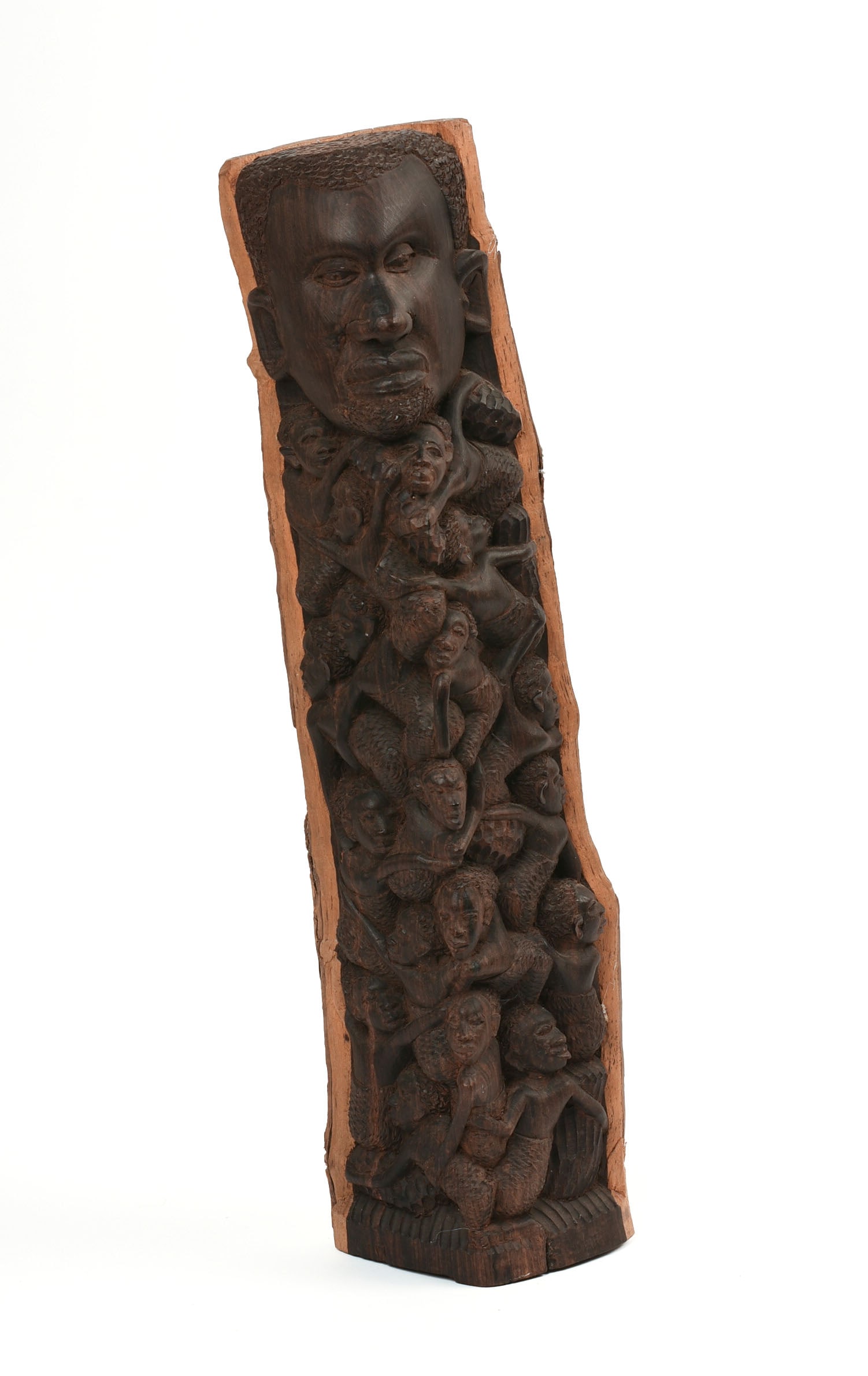 AFRICAN CARVED WOODEN SCULPTURE.: Height 17.5 inches. Good condition.