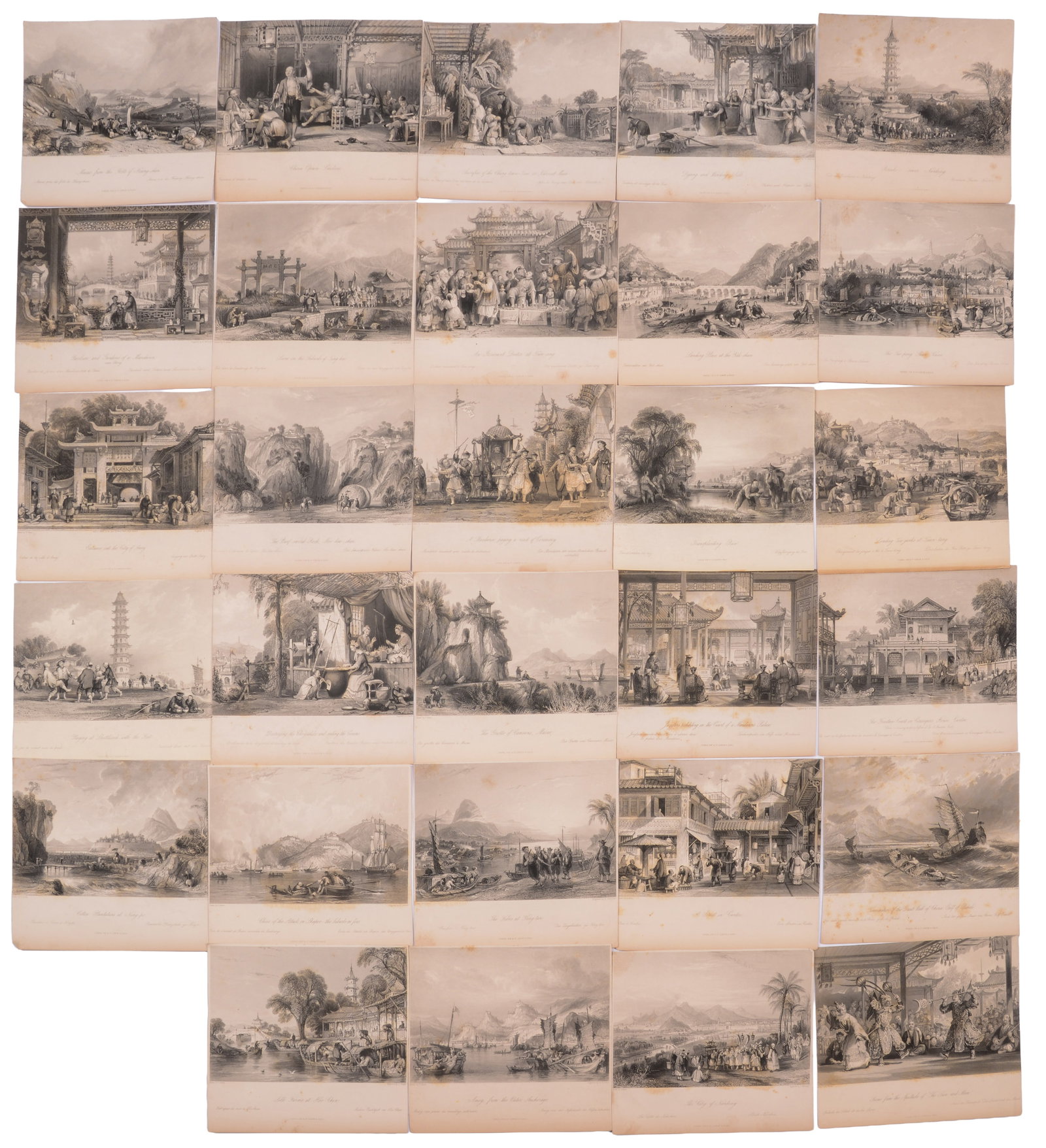 TWENTY NINE 19TH C. ENGRAVINGS OF CHINA. (1 of 6)