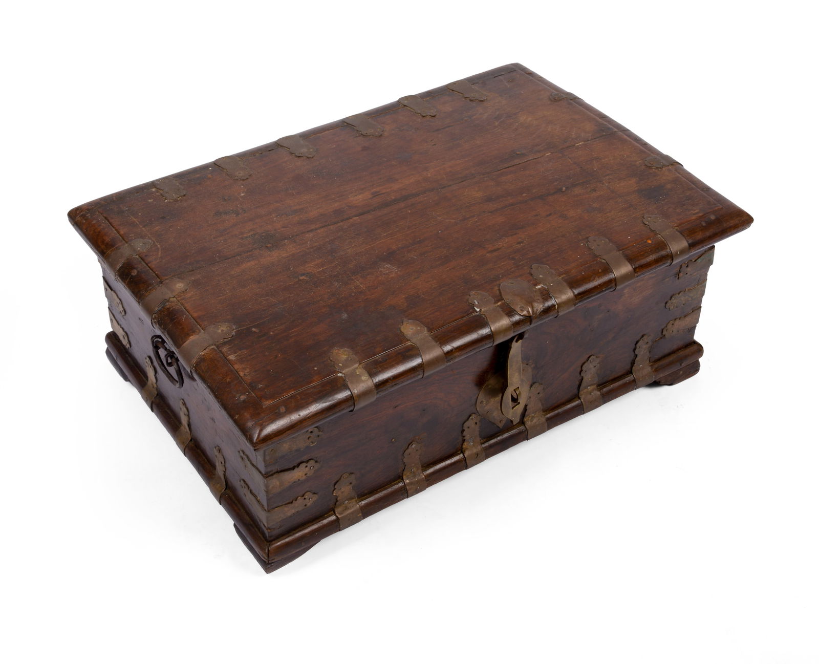 ANGLO-INDIAN BRASS BOUND BOX. (1 of 3)
