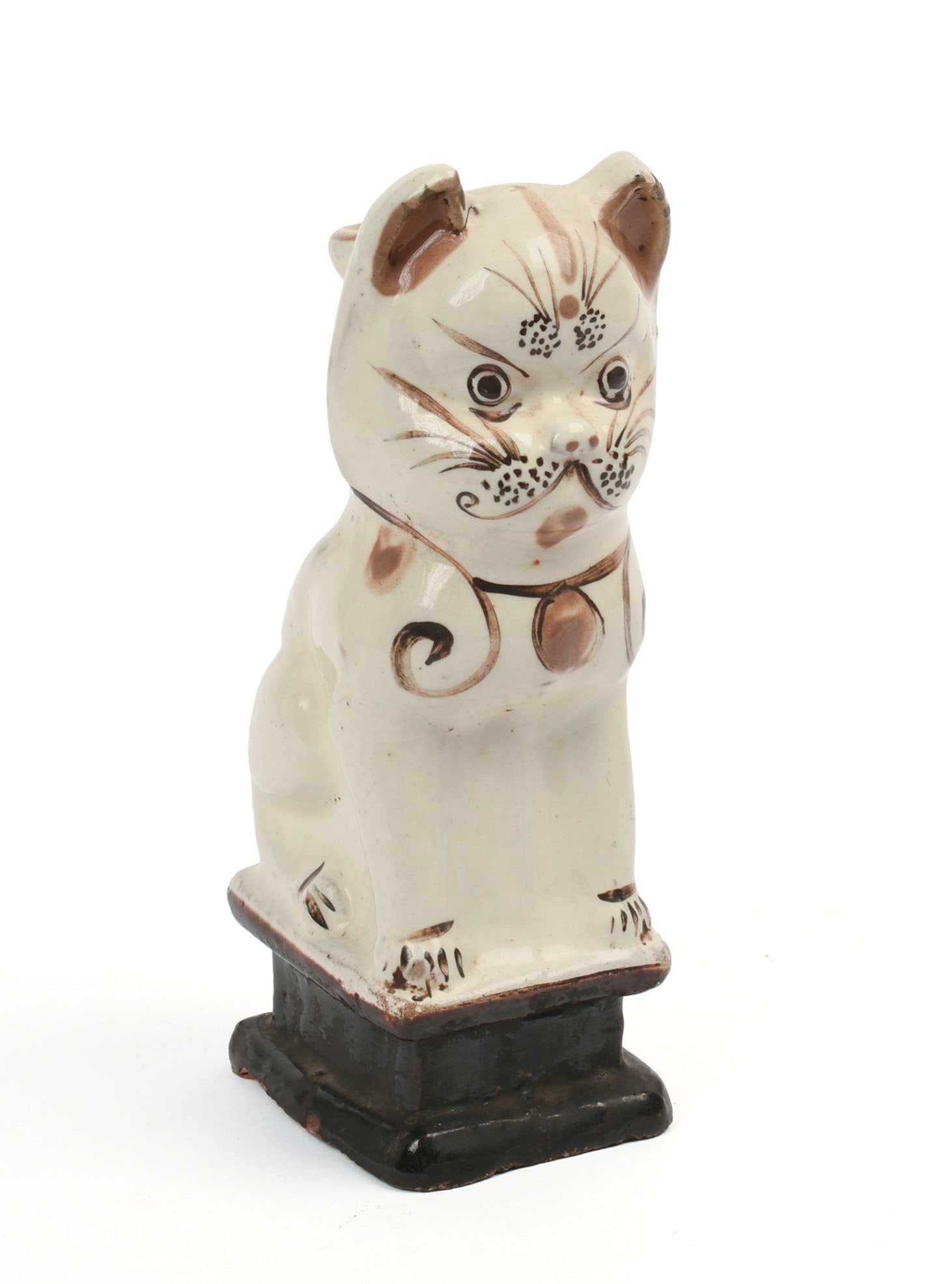HAND PAINTED PORCELAIN CAT. (1 of 5)