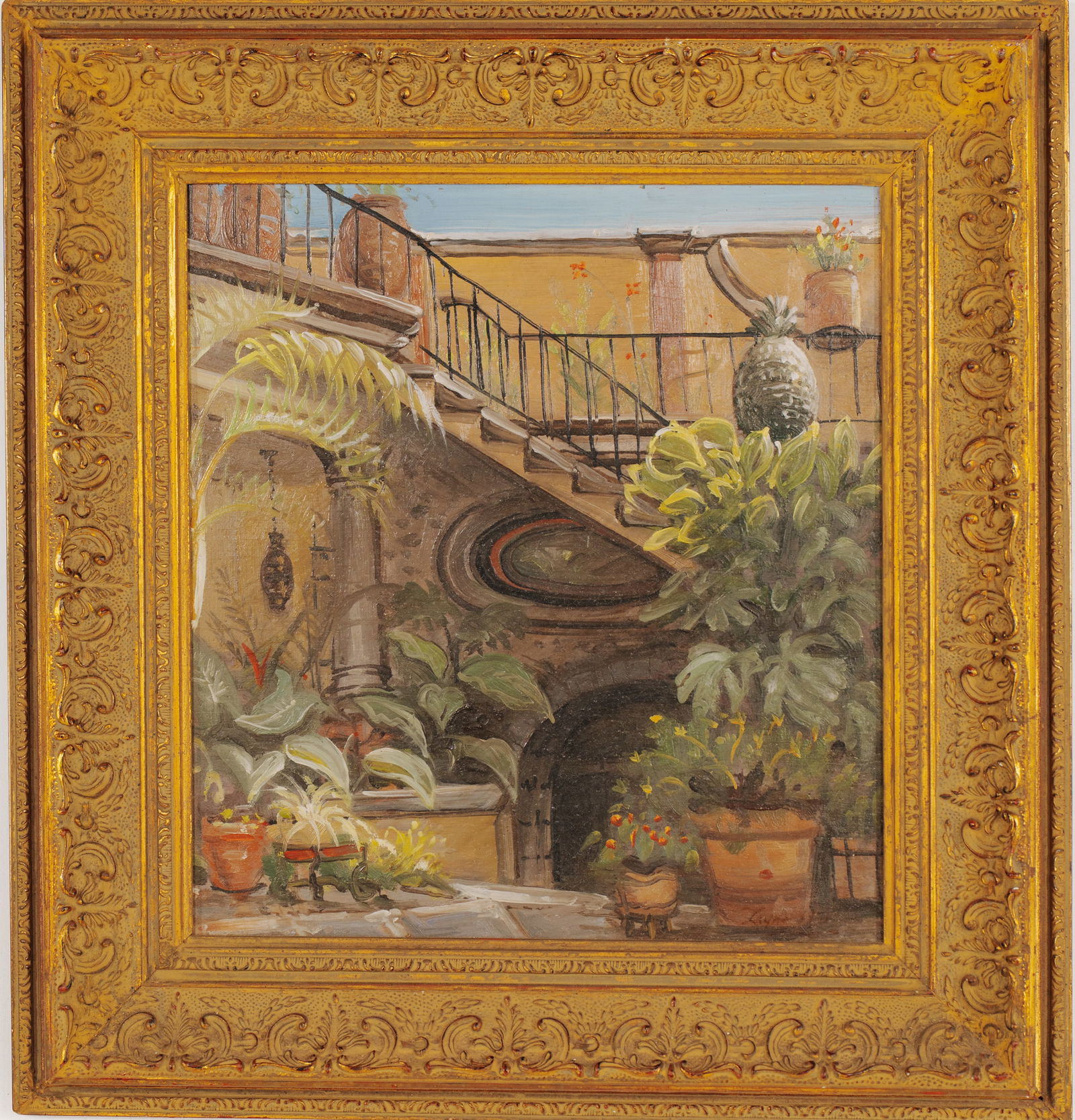 Peter Layne Arguimbau (Born 1951). Spanish Courtyard. (1 of 3)