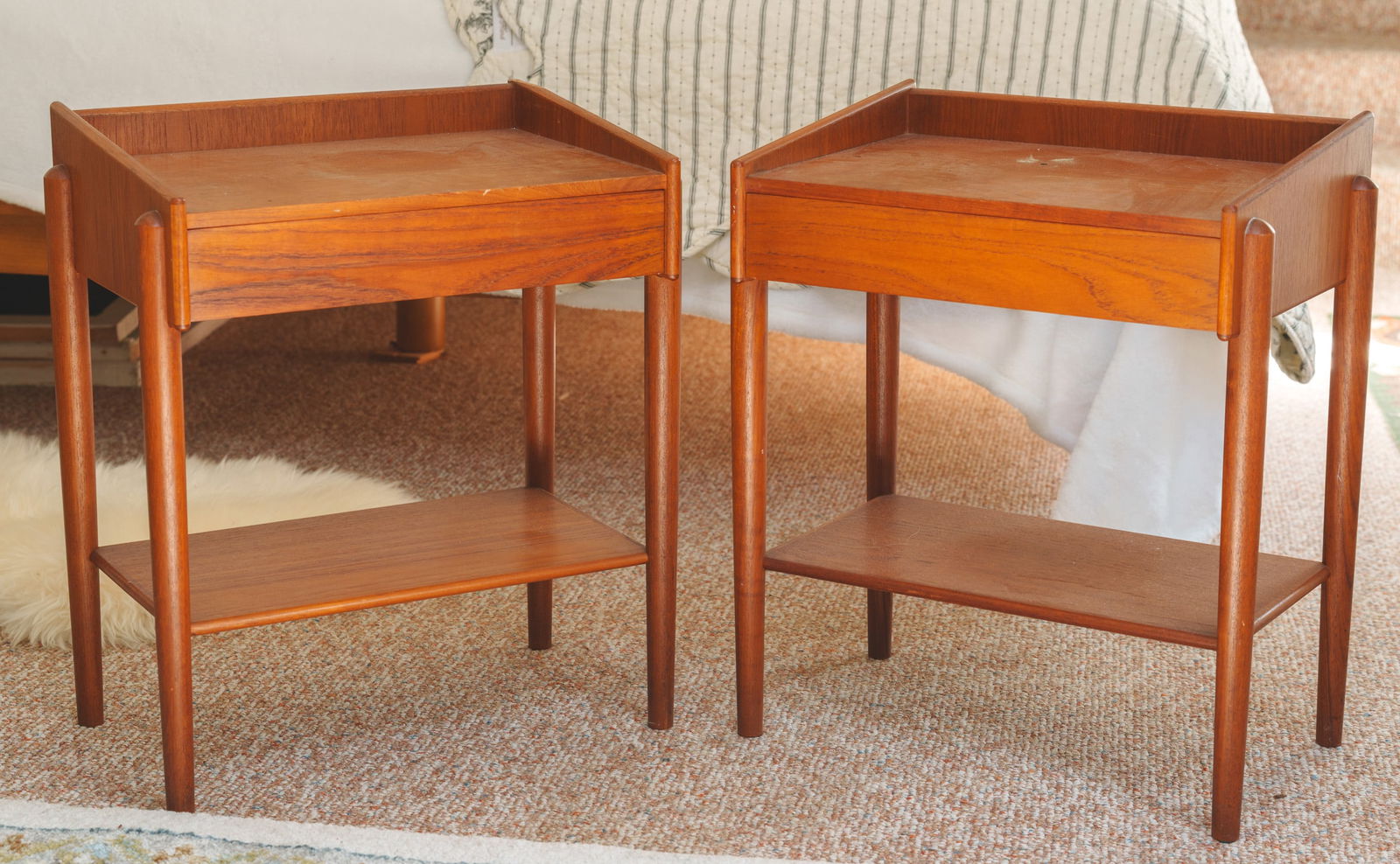 Pair of Danish Modern Side Tables. (1 of 3)