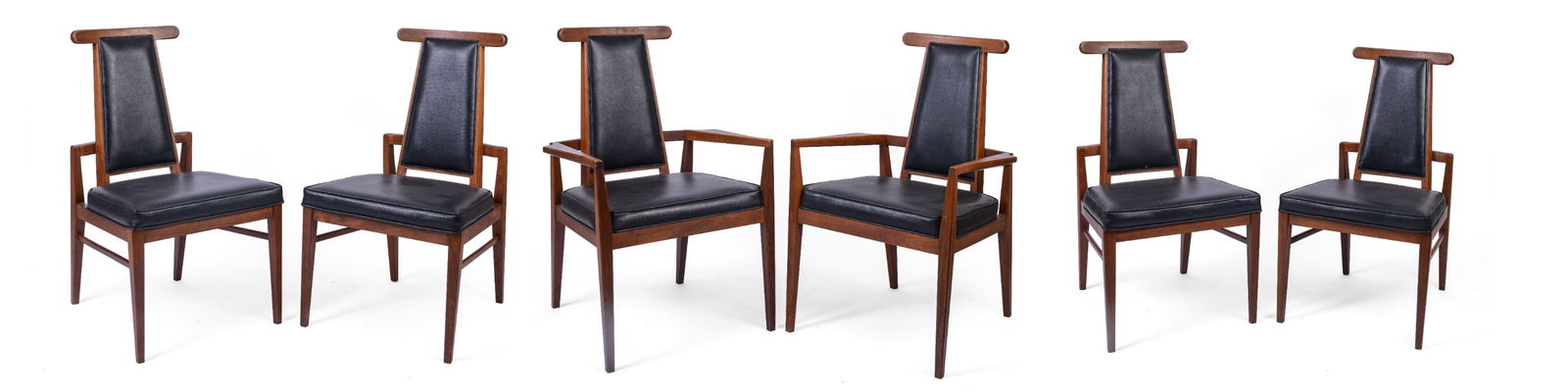 SIX FOSTER MCDAVID WALNUT DINING CHAIRS. (1 of 16)
