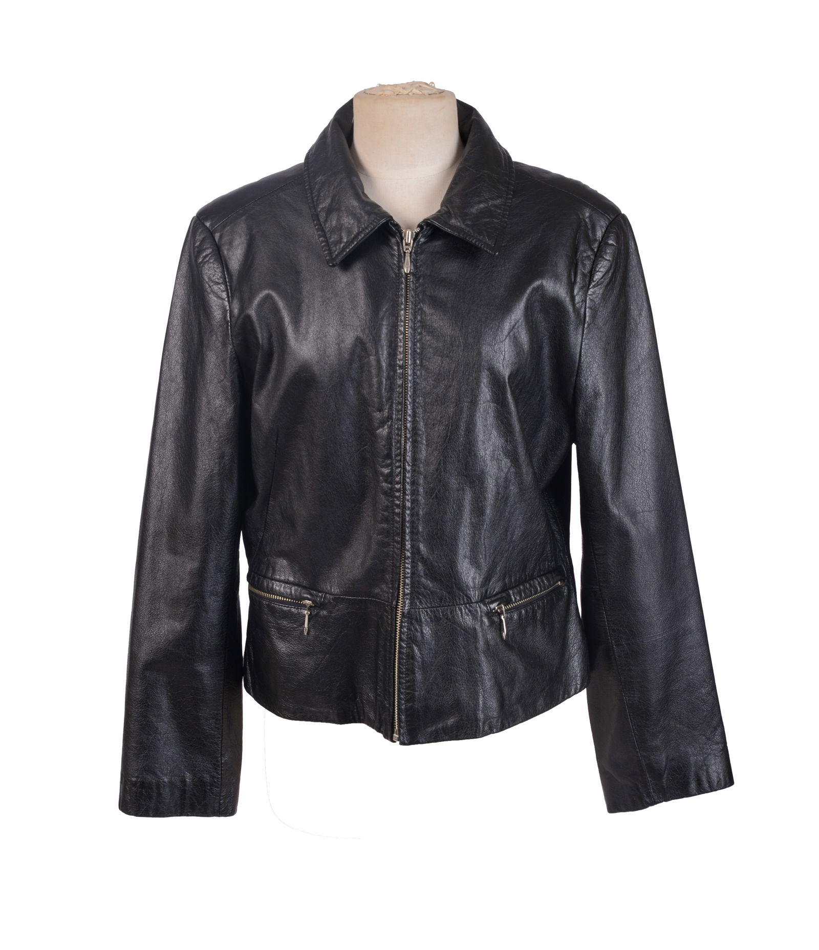 1980S WILSON LEATHER WOMENS JACKET, SIZE L (1 of 5)