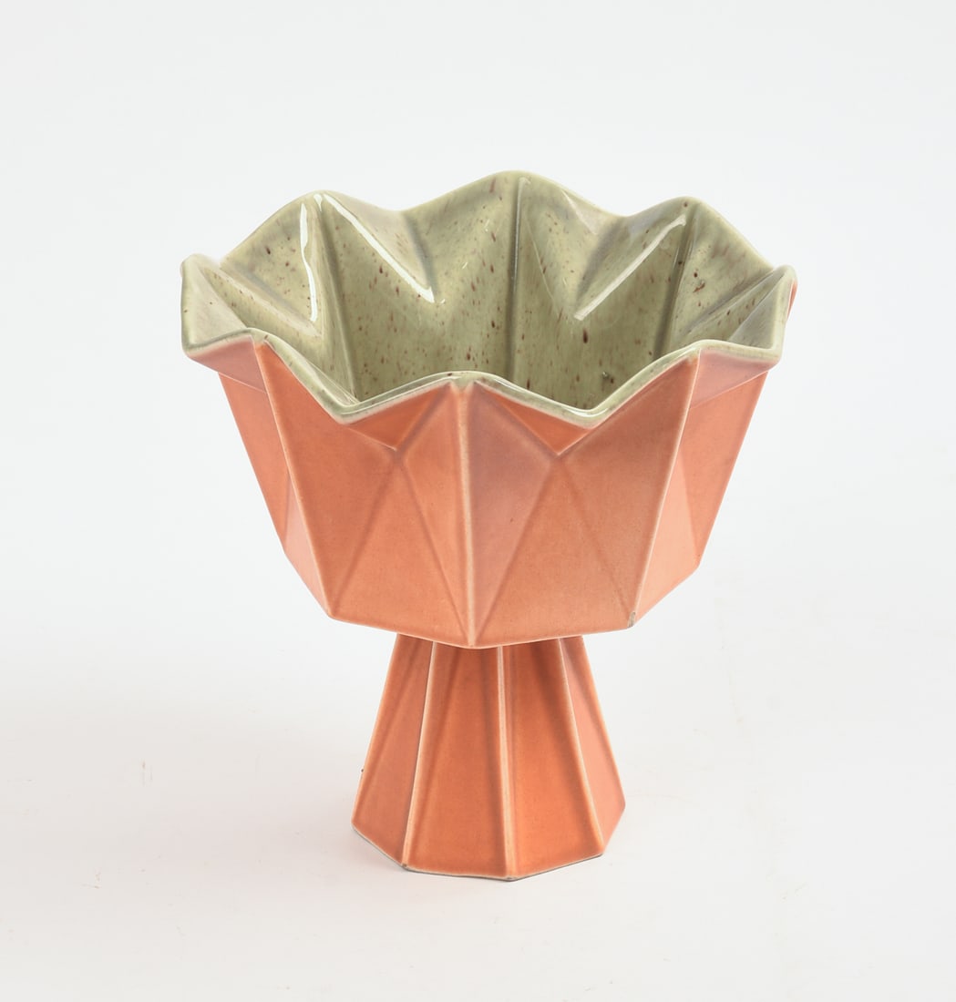 RED WING PRISMATIQUE POTTERY VASE (1 of 3)