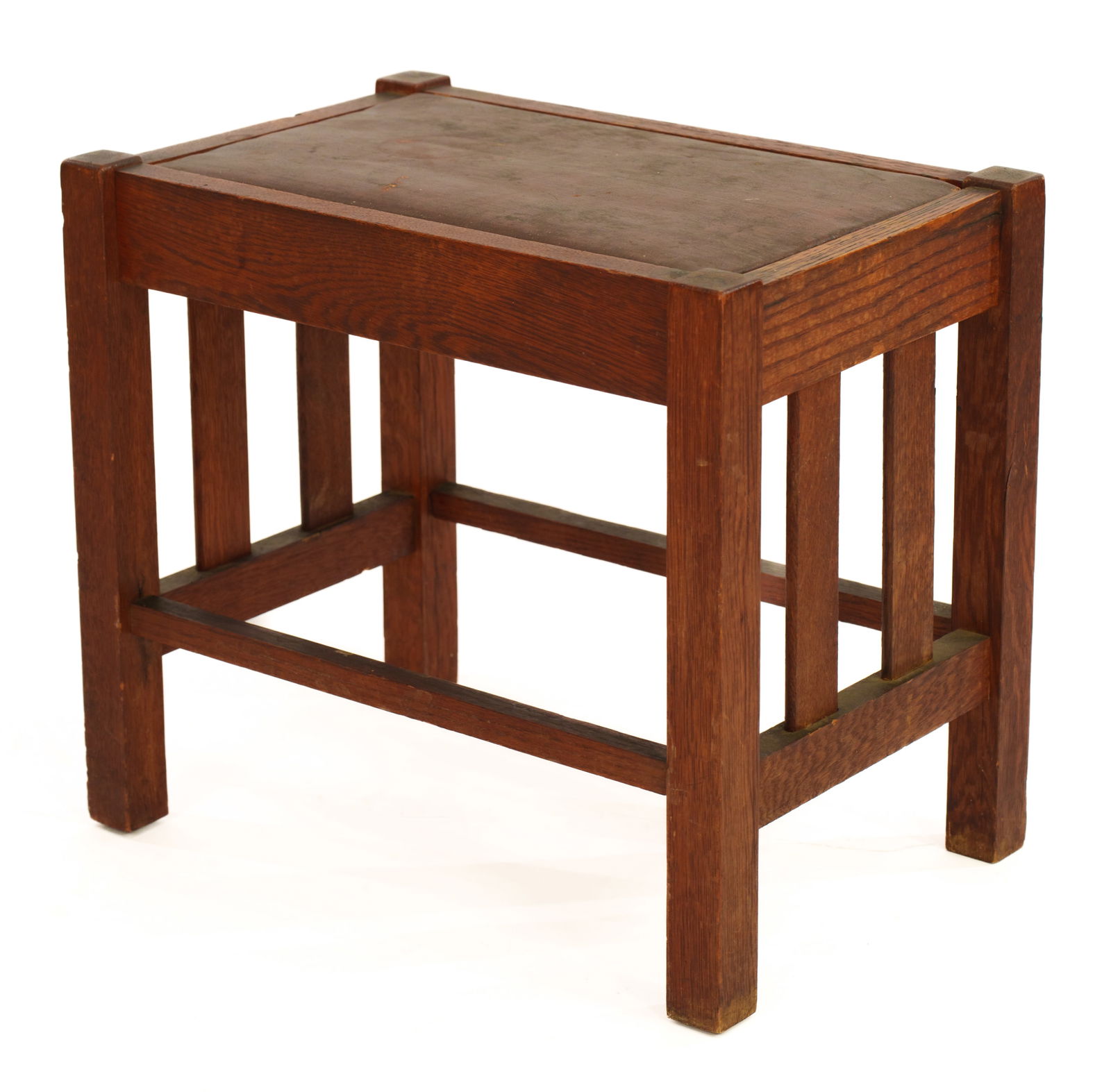 ARTS & CRAFTS STOOL, POSSIBLY STICKLEY BROTHERS. (1 of 5)