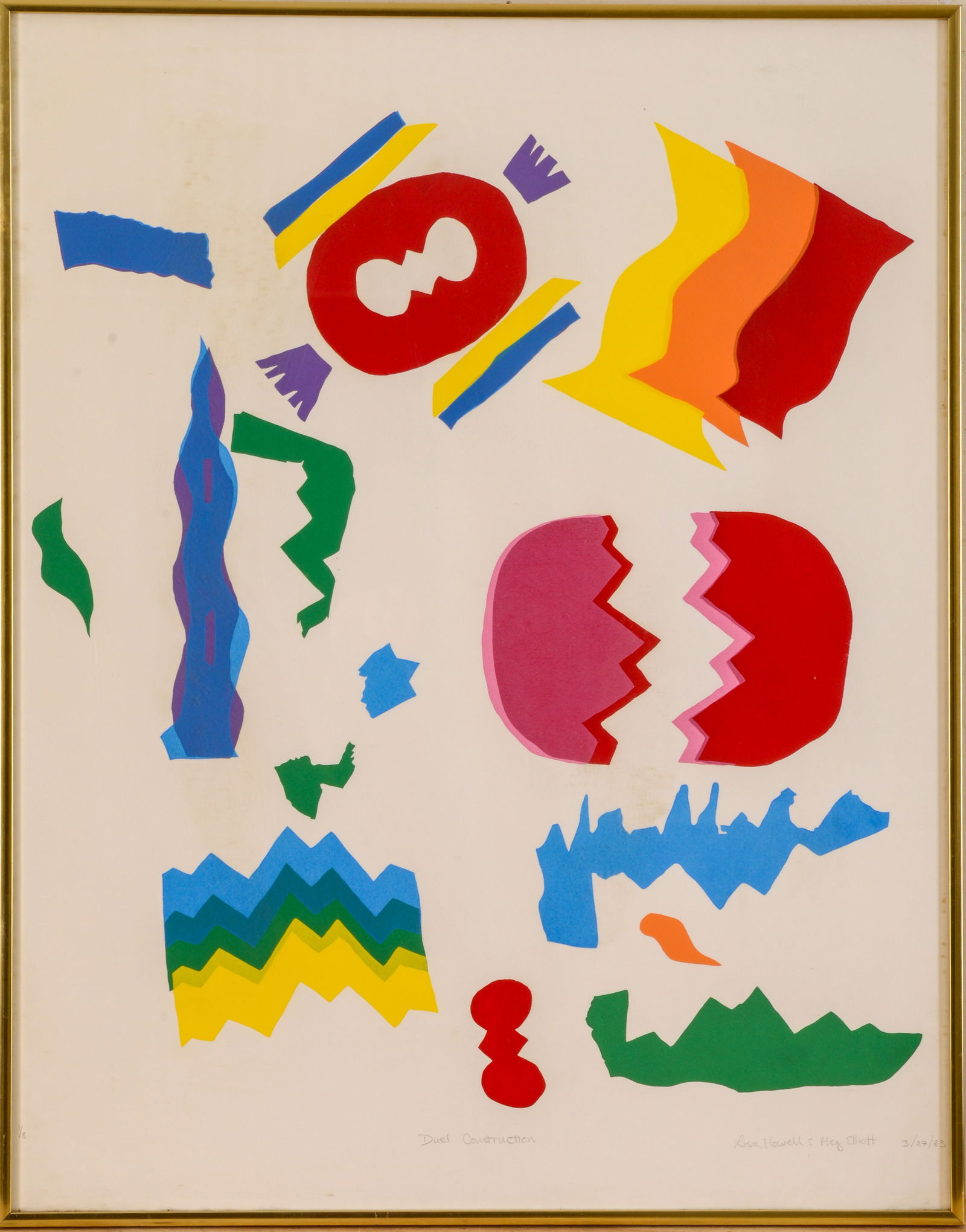 LISA HOWELL & MEG ELLIOTT. DUEL CONSTRUCTION, 1983. (1 of 3)