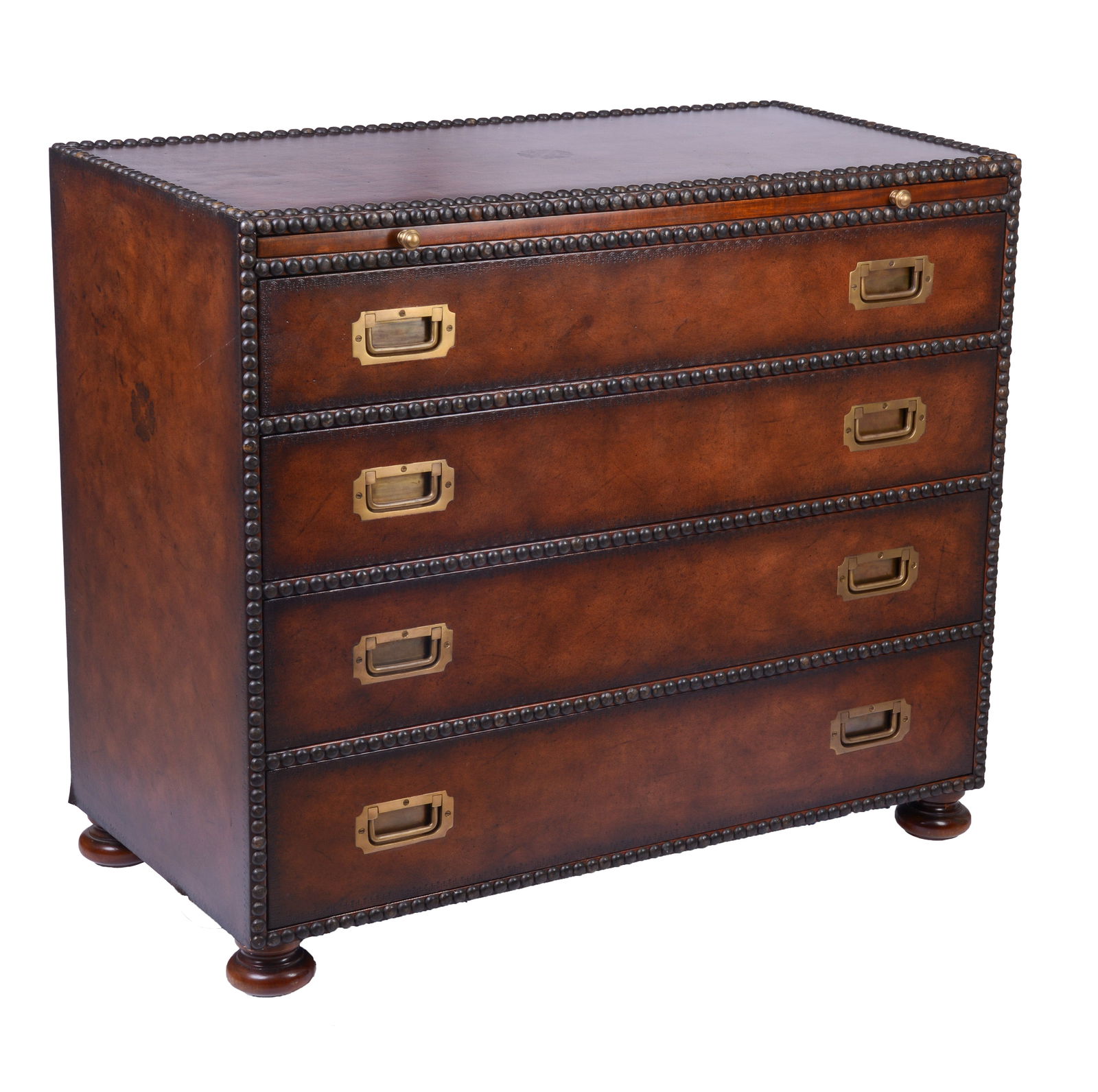 RALPH LAUREN LEATHER CHEST OF DRAWERS. (1 of 7)