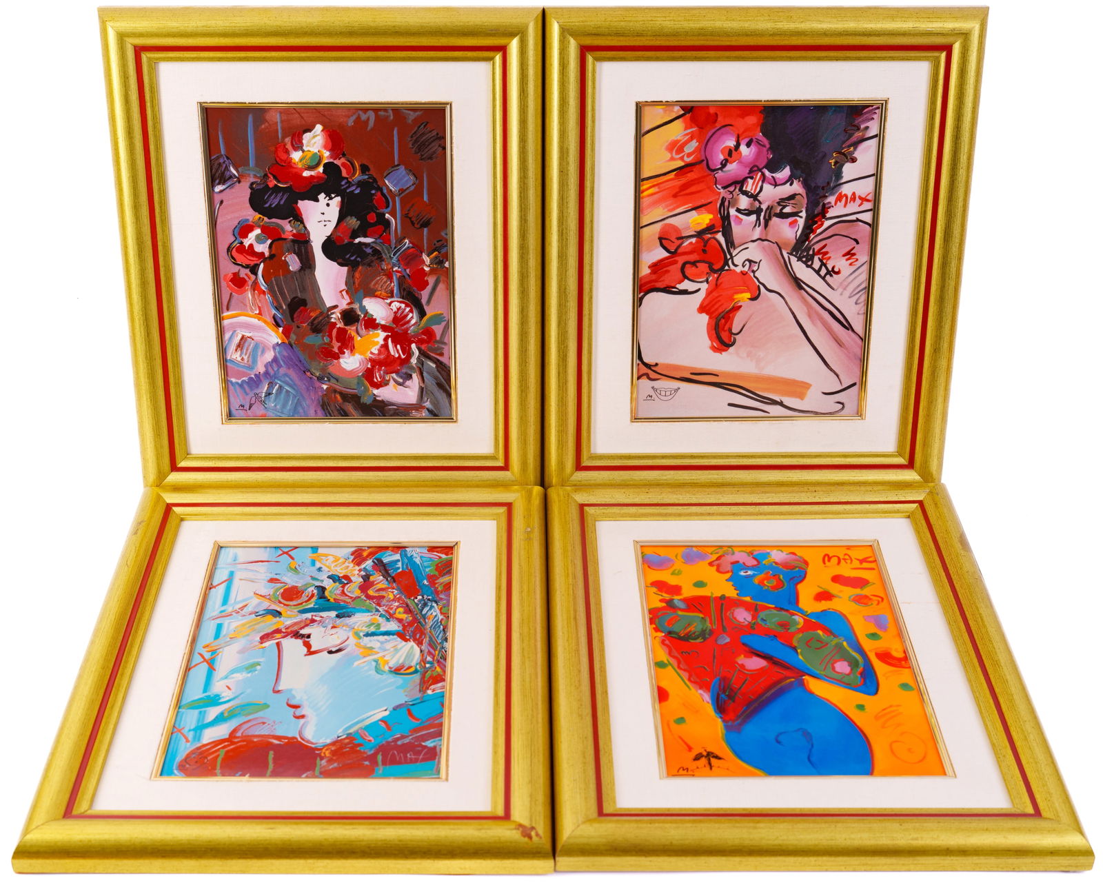 FOUR PETER MAX FRANKLIN MINT PORCELAIN PLAQUES. (1 of 6)
