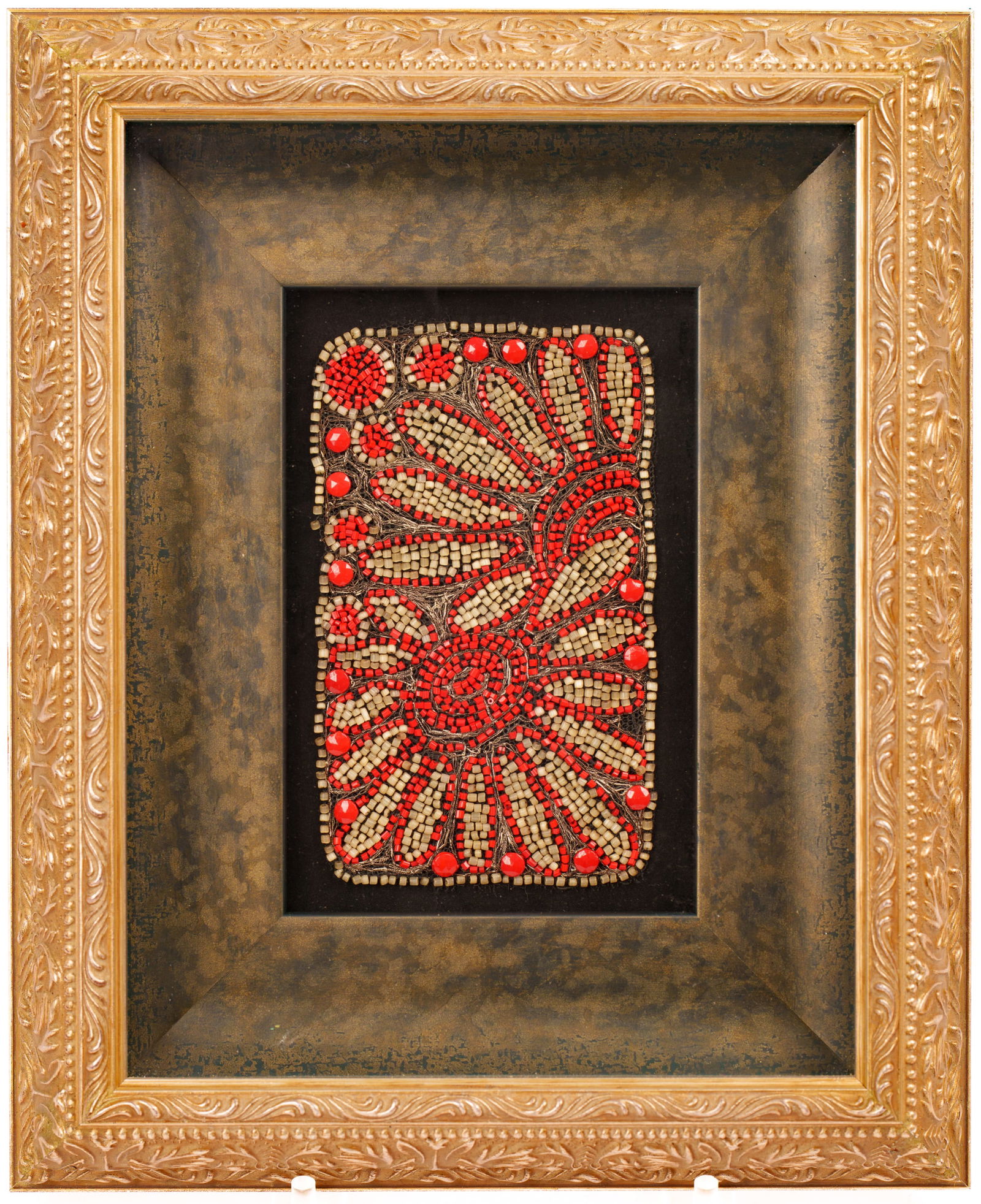 BEADED PANEL FROM AN ART DECO DRESS. (1 of 2)