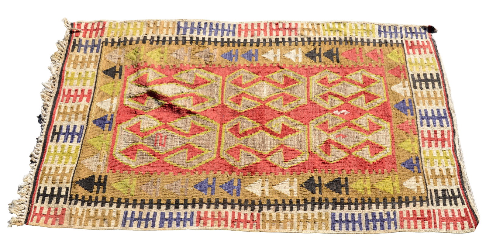 CAUCASIAN KILIM RUG: 3 feet 1 inch by 5 feet