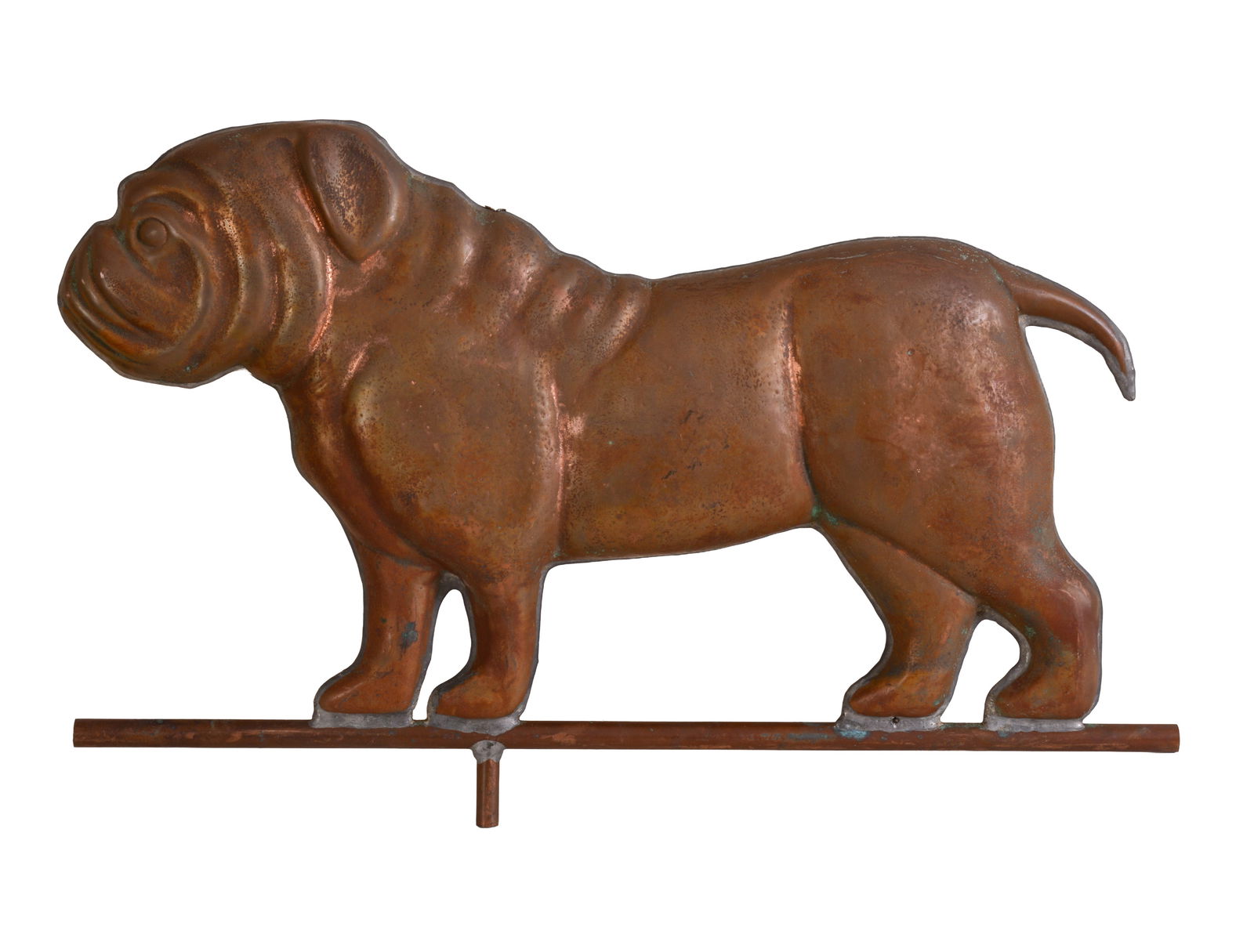 FULL BODY COPPER BULLDOG WEATHERVANE (1 of 2)
