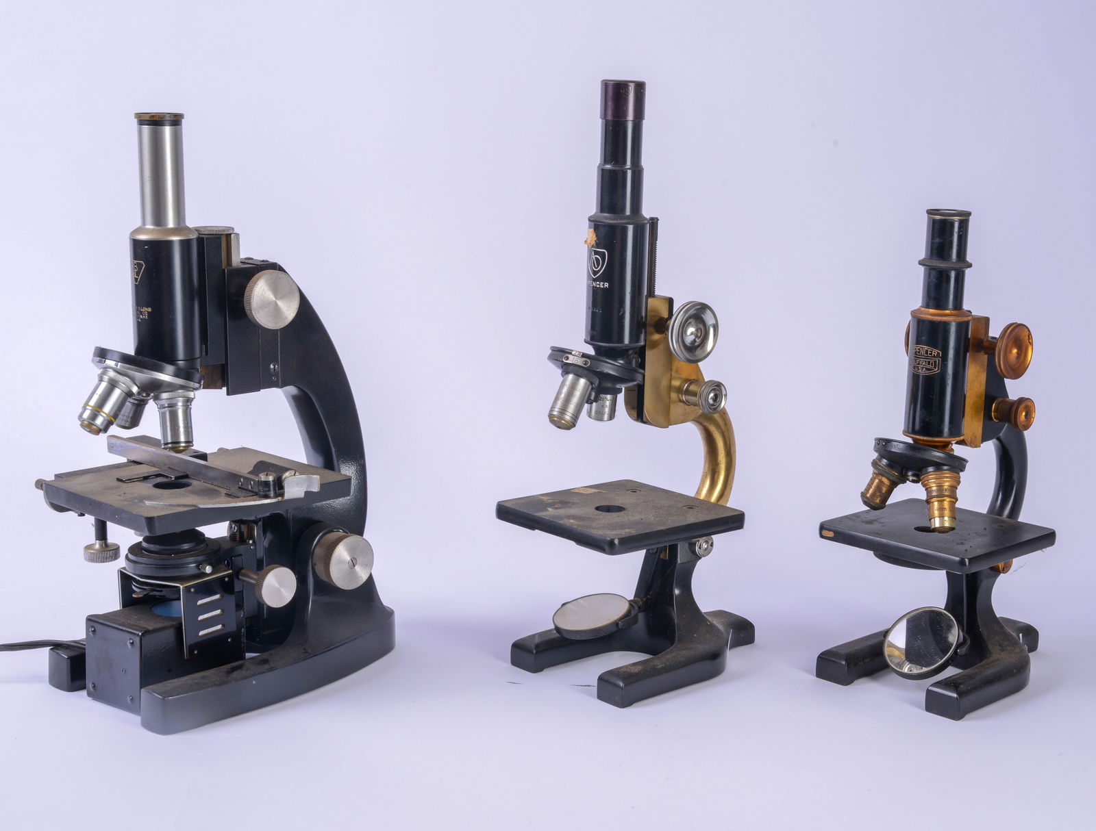 THREE MICROSCOPES. (1 of 4)
