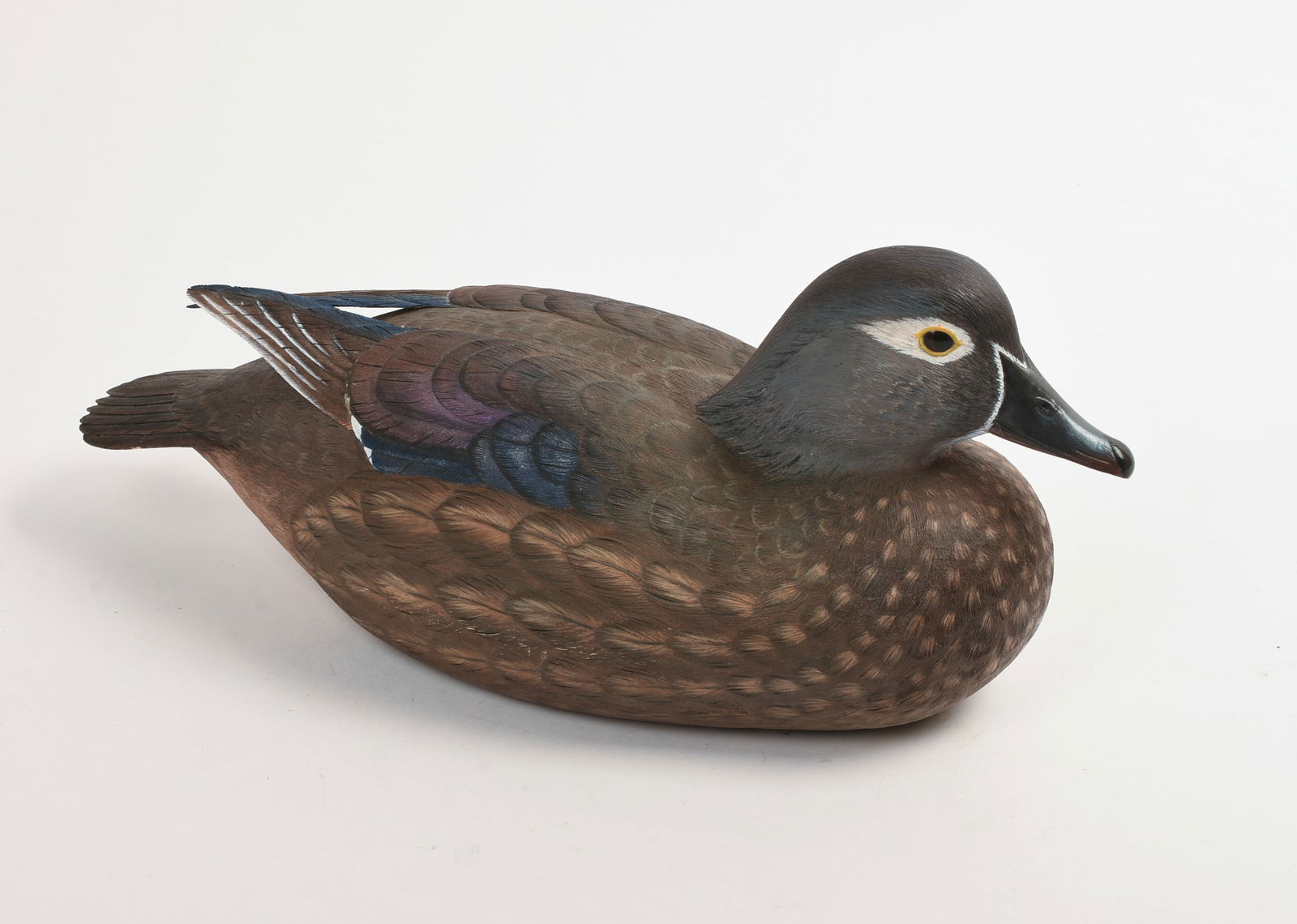 M. ISNOR WOOD DUCK HEN DECOY (1 of 4)