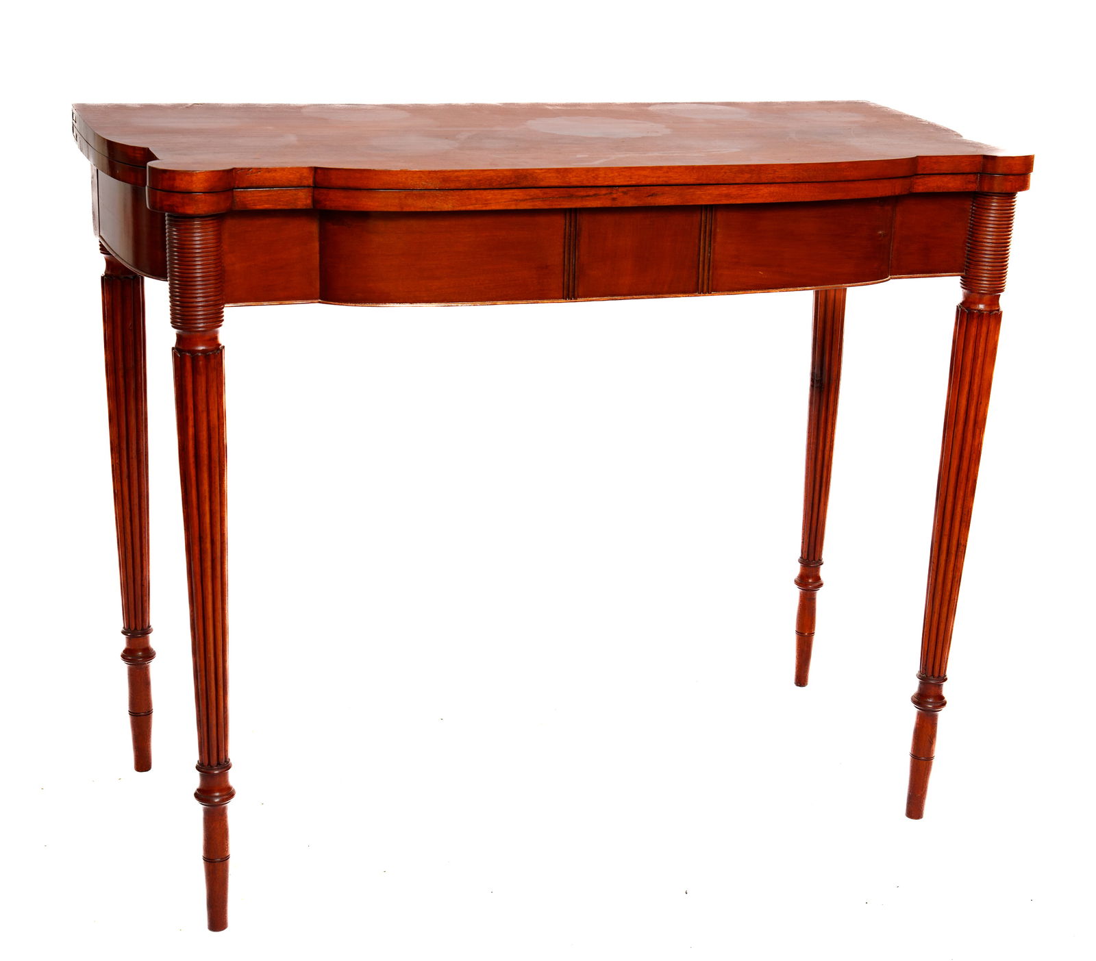 MASSACHUSETTS SHERATON CARD TABLE. (1 of 8)