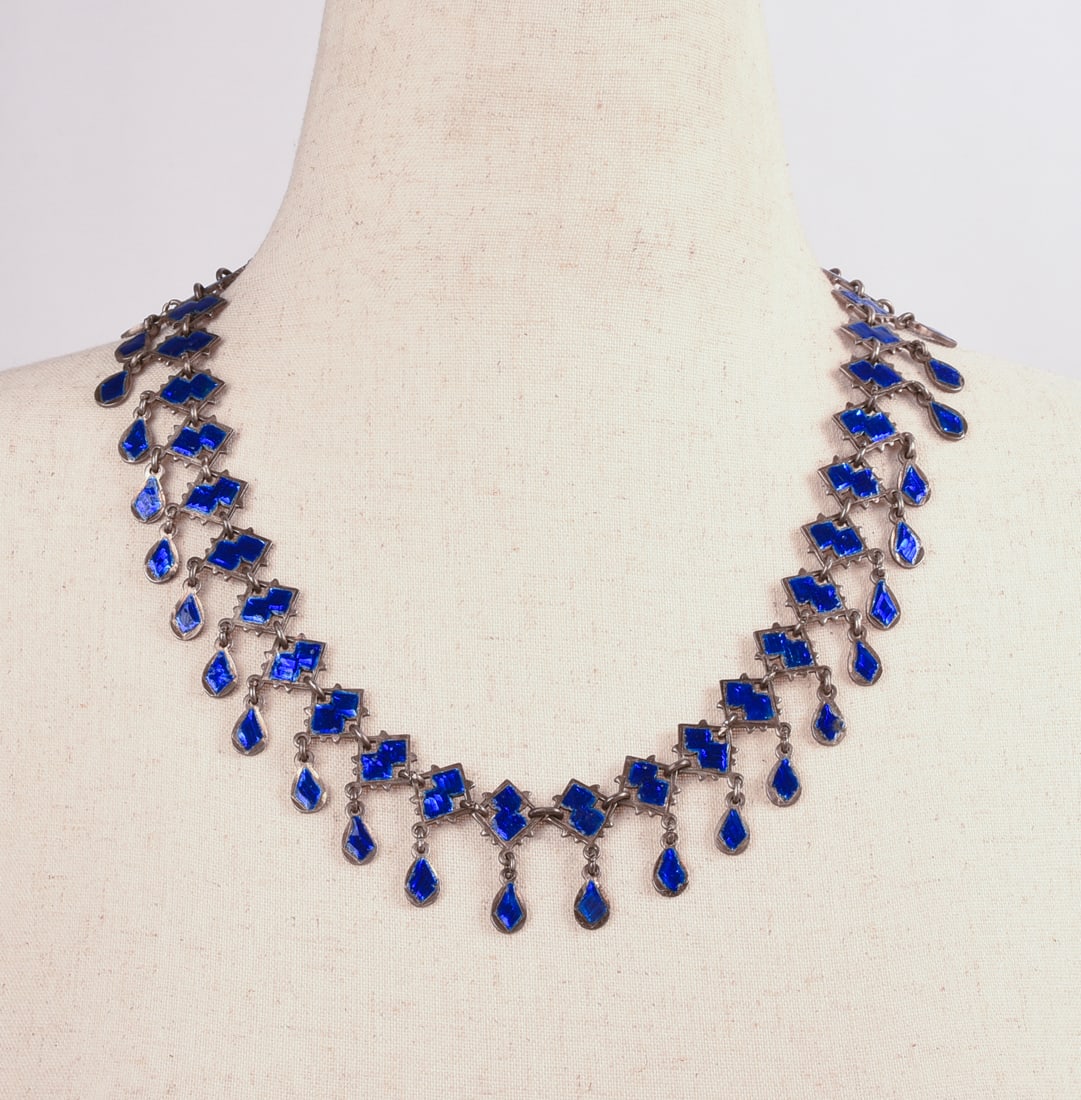 Art Deco Blue Enamel Necklace. (1 of 5)