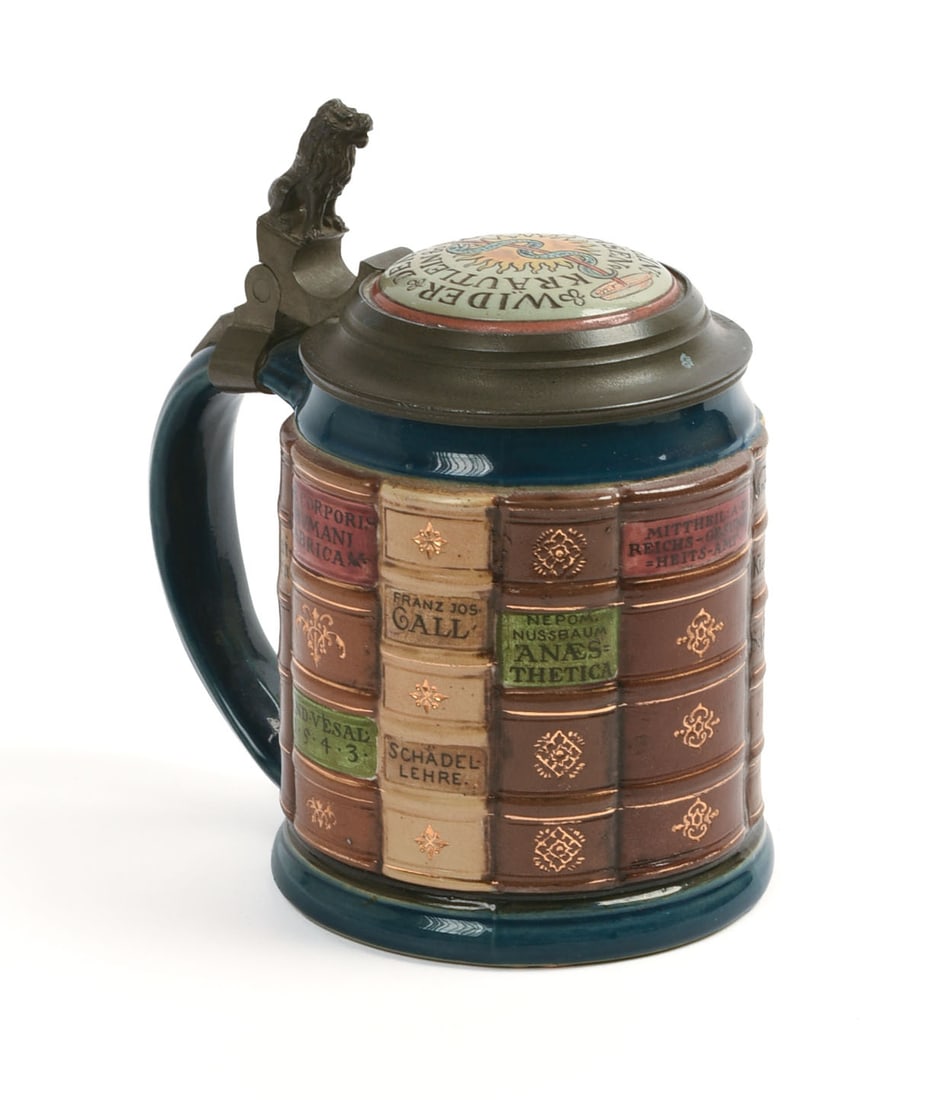 Mettlach Book Spines for Business People Stein (1 of 5)