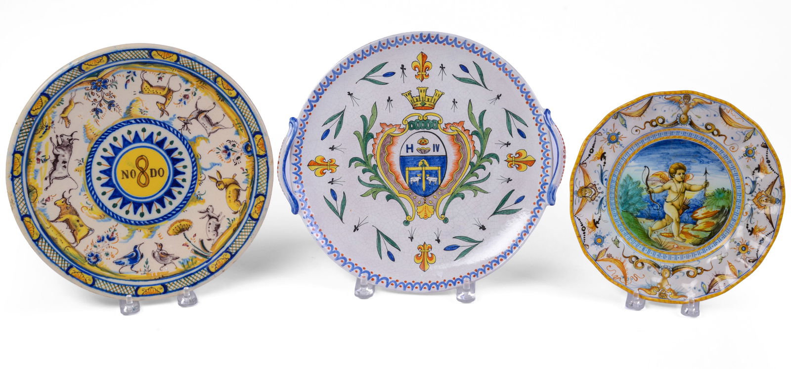 Three Italian Porcelain Plates. (1 of 7)