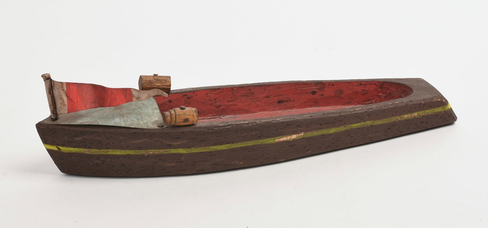 Folk Art Toy Boat.: Length 10 inches.
