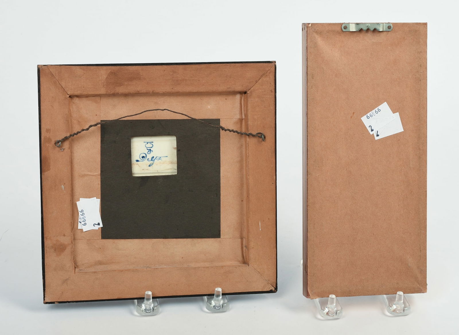 TWO DELFT PORCELAIN PLAQUES. - 2