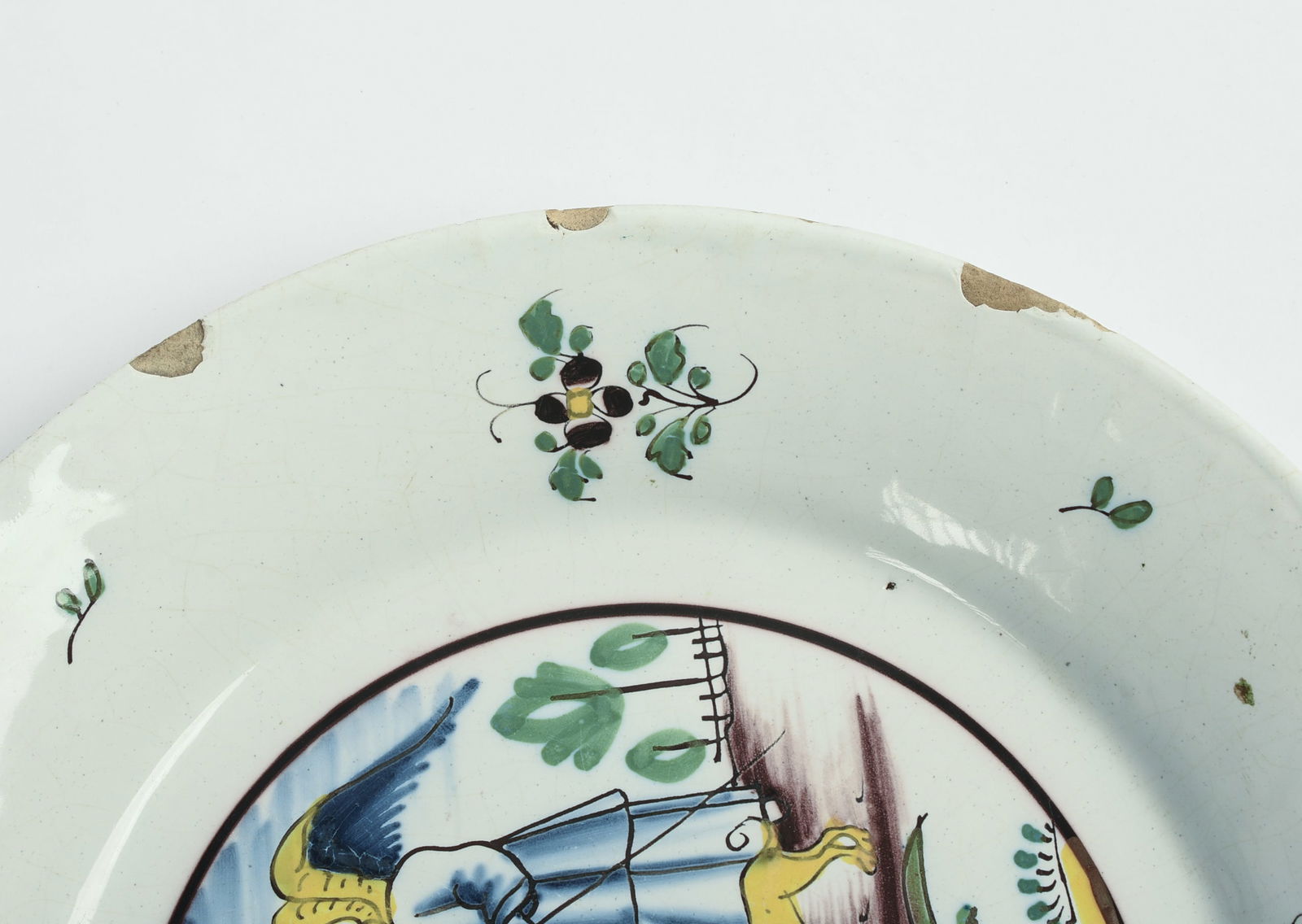 FRENCH FAIENCE PLATE. - 3