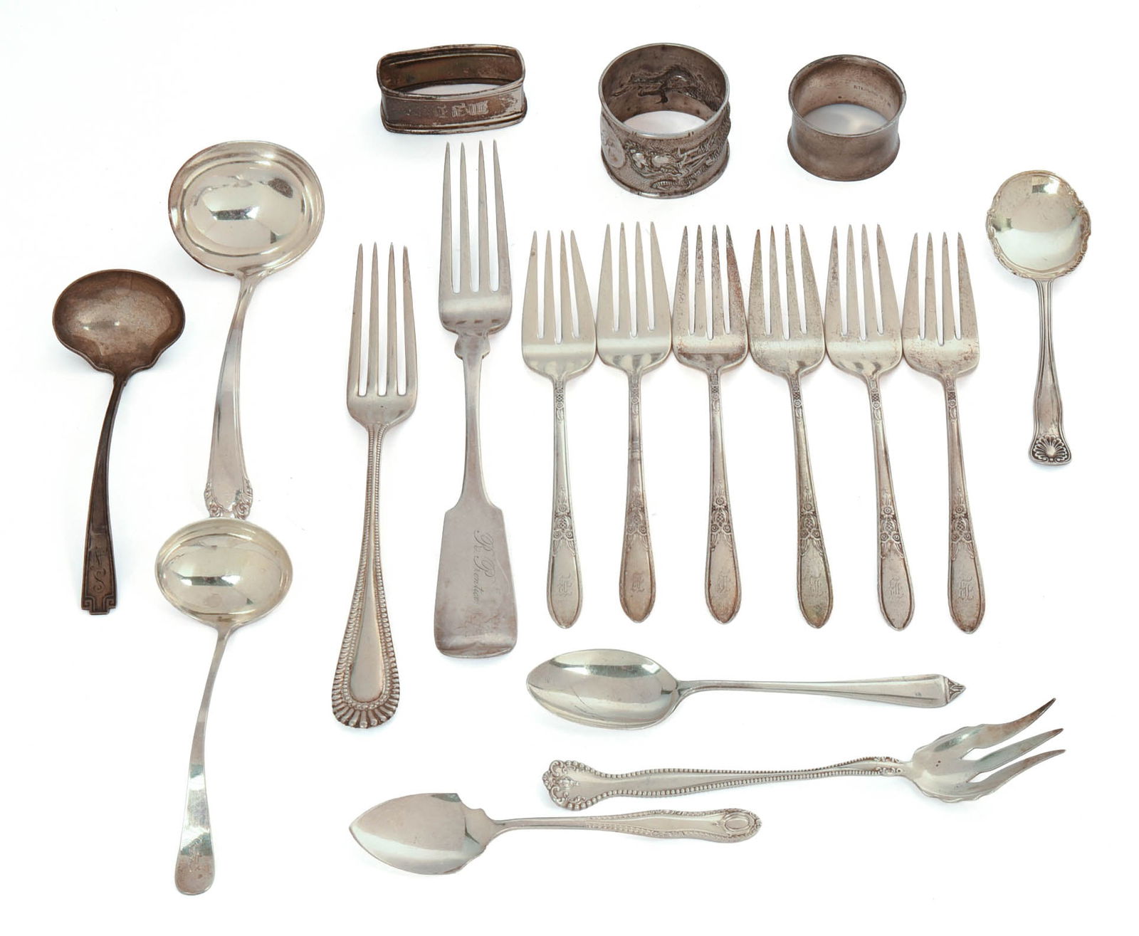 GROUP OF STERLING SILVER. (1 of 11)