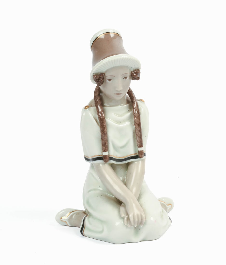 ROYAL COPENHAGEN FIGURE OF A WOMAN.: Height 5.5 inches.