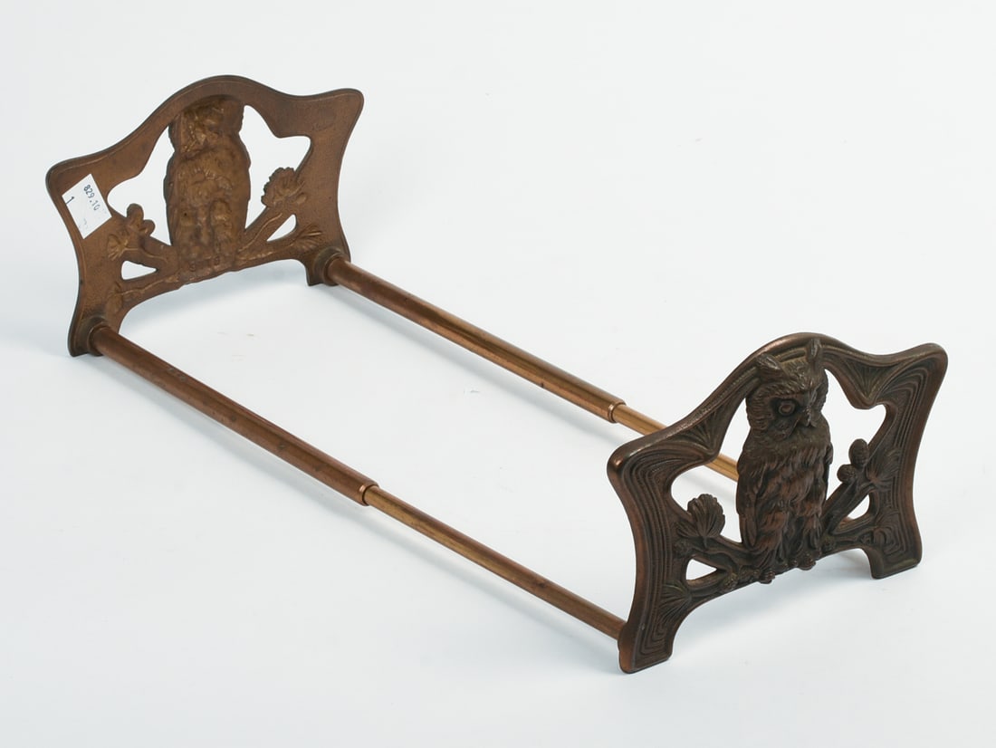 BRONZE OWL BOOKENDS. - 3