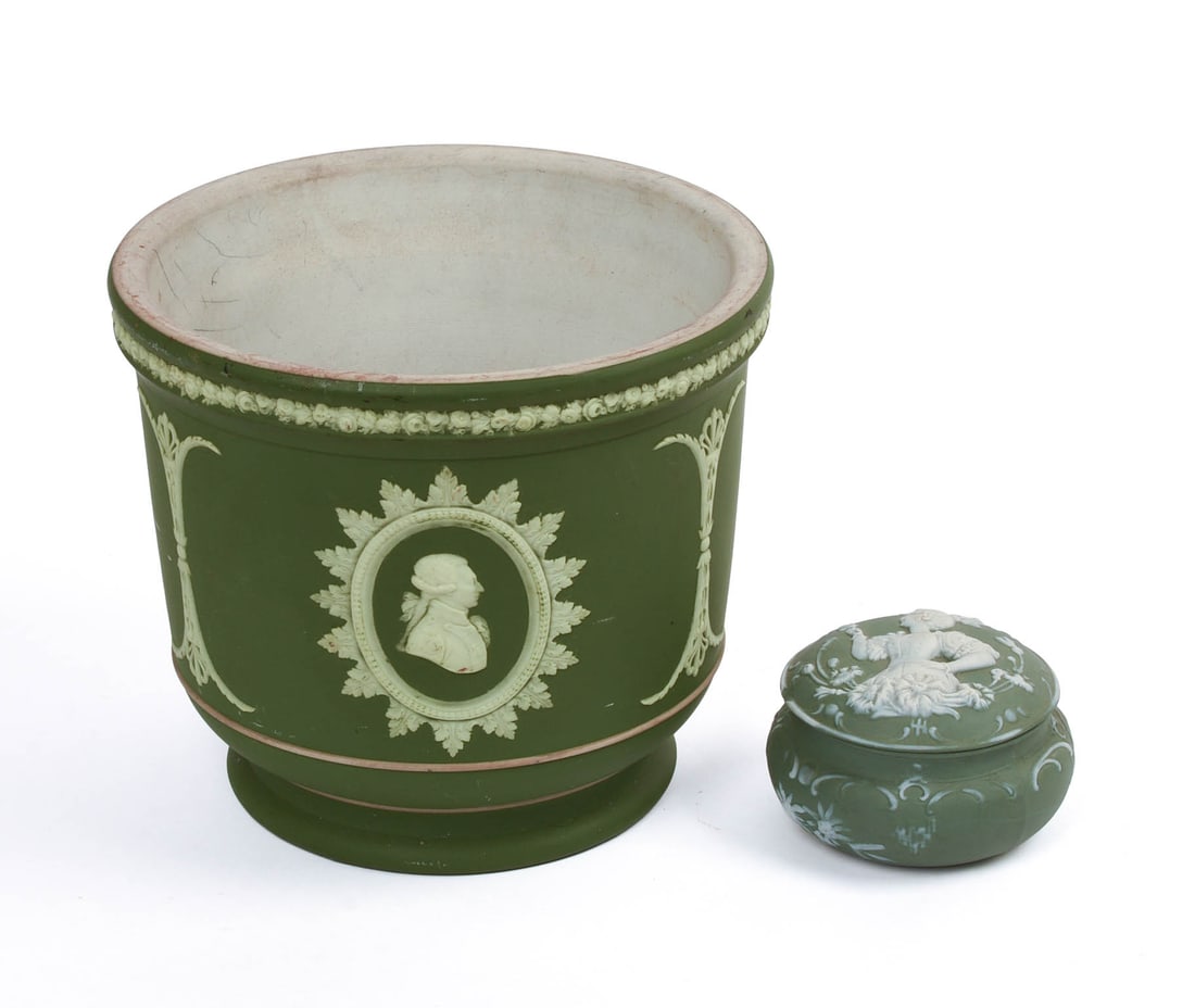 TWO PIECES OF WEDGWOOD. (1 of 6)