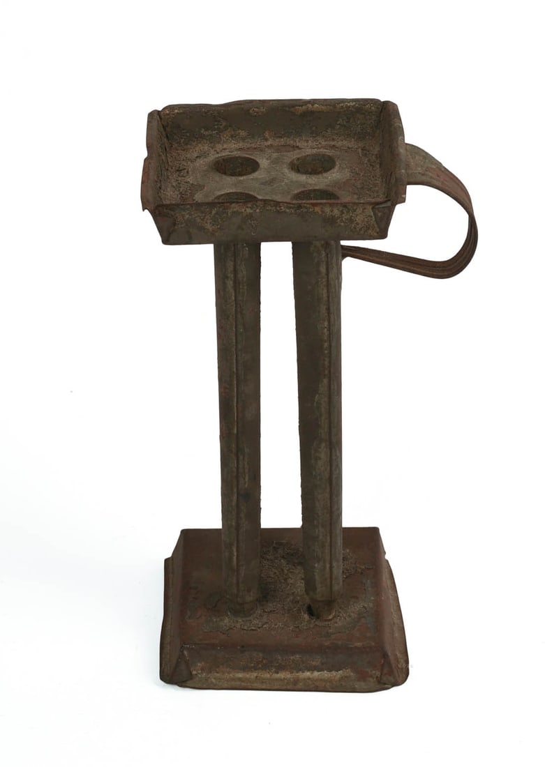 EARLY MINIATURE TIN CANDLE MOLD. (1 of 4)