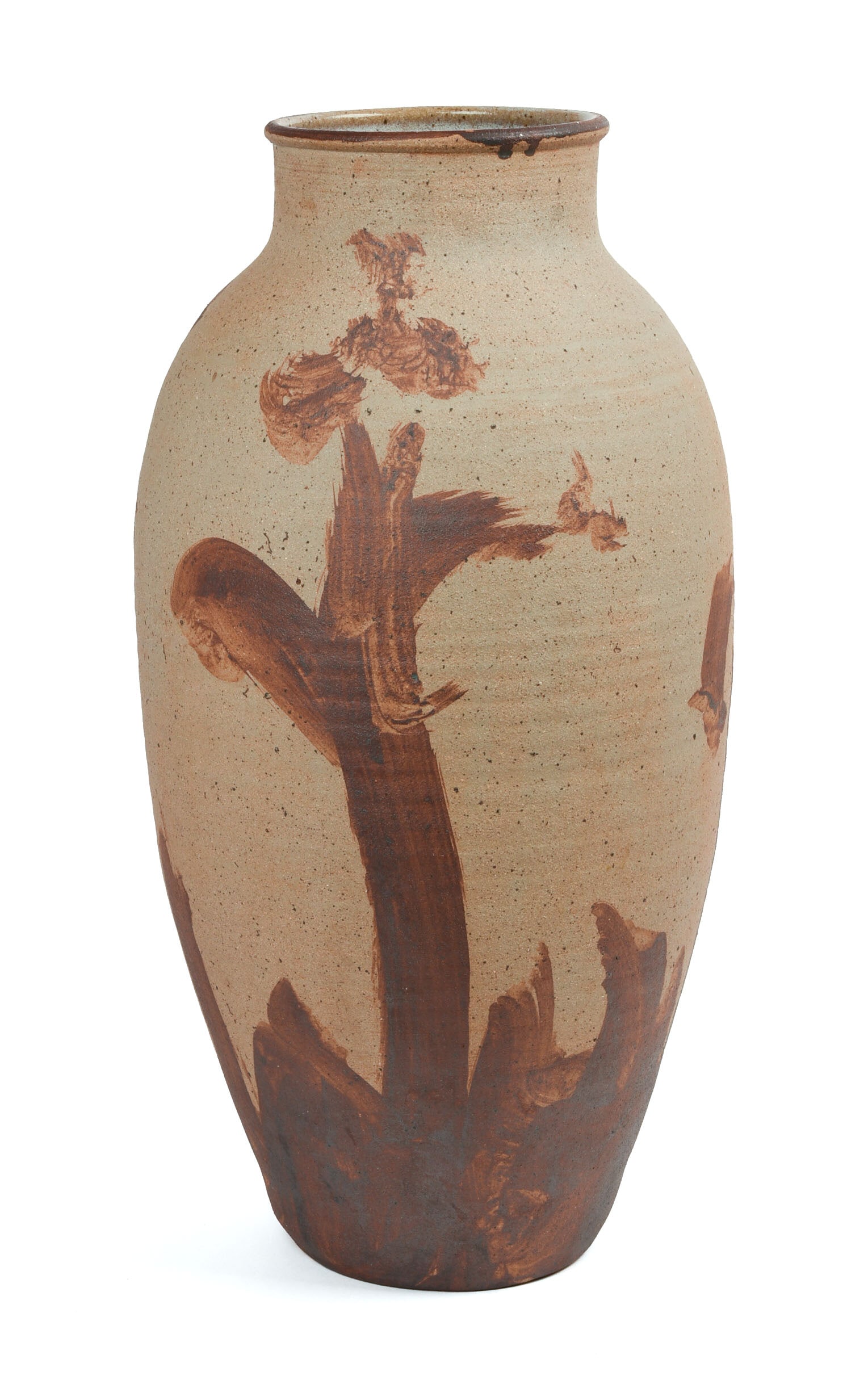 LARGE STUDIO POTTERY VASE. (1 of 4)