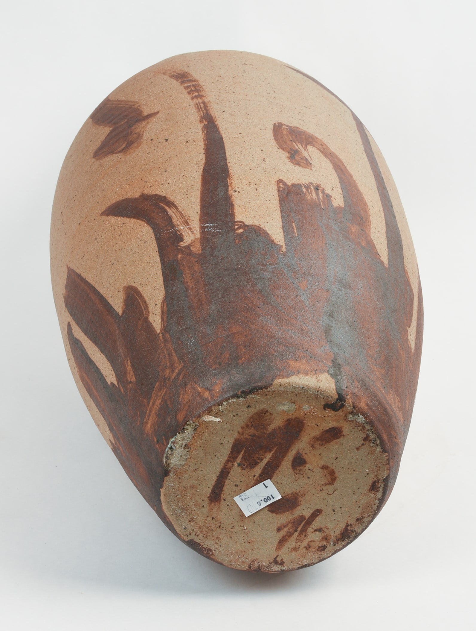 LARGE STUDIO POTTERY VASE. - 4