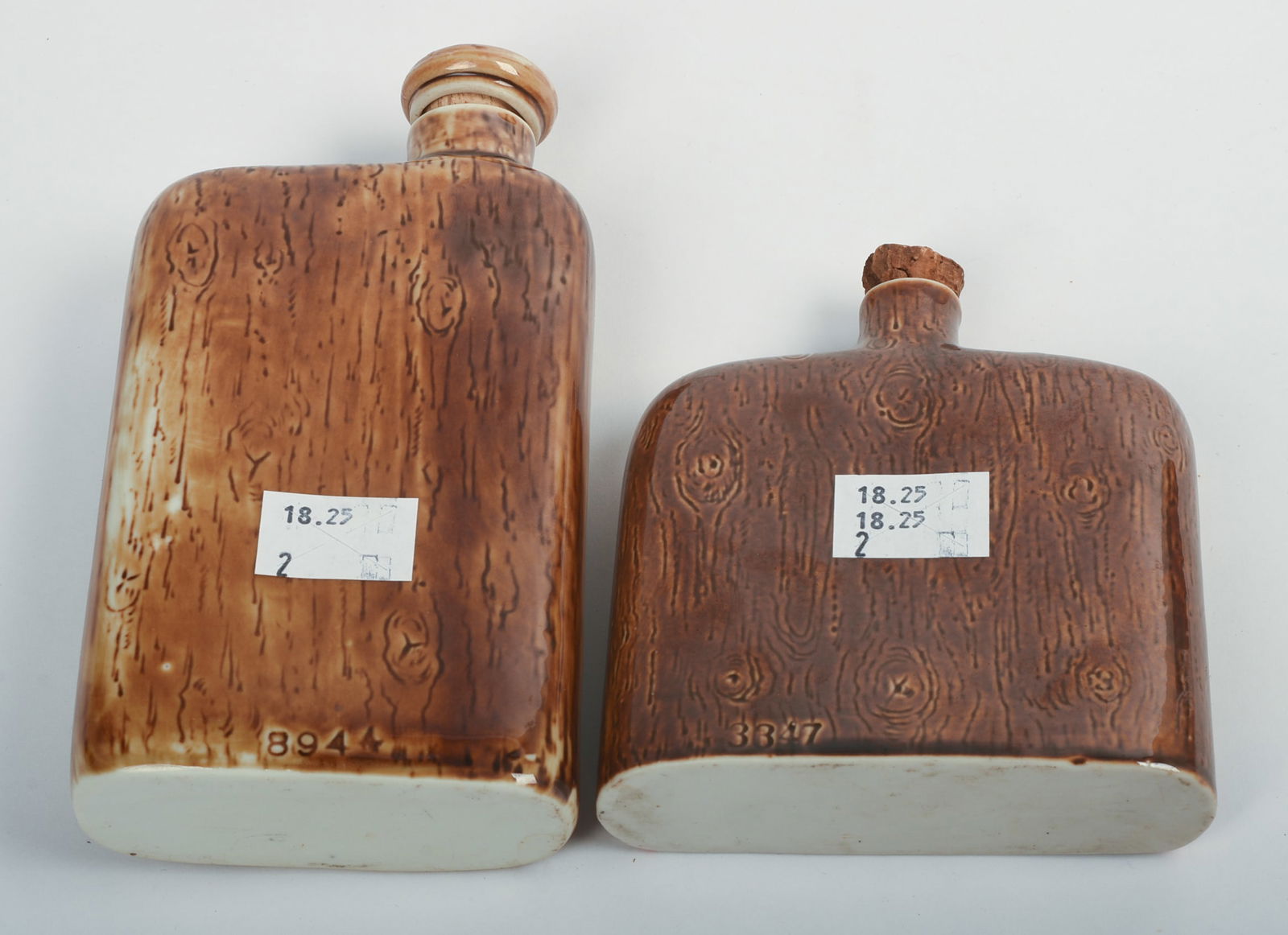 TWO HUMOROUS ENGLISH FLASKS. - 3