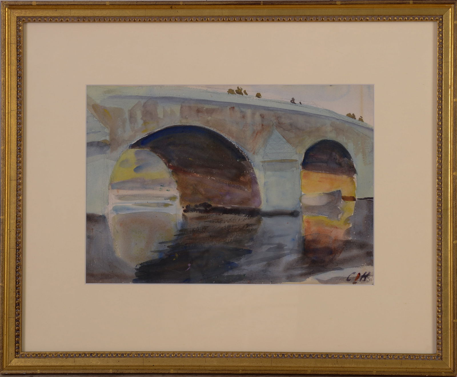CHARLES SYDNEY HOPKINSON (1869-1962). WESTERN AVENUE BRIDGE, BOSTON. (1 of 3)
