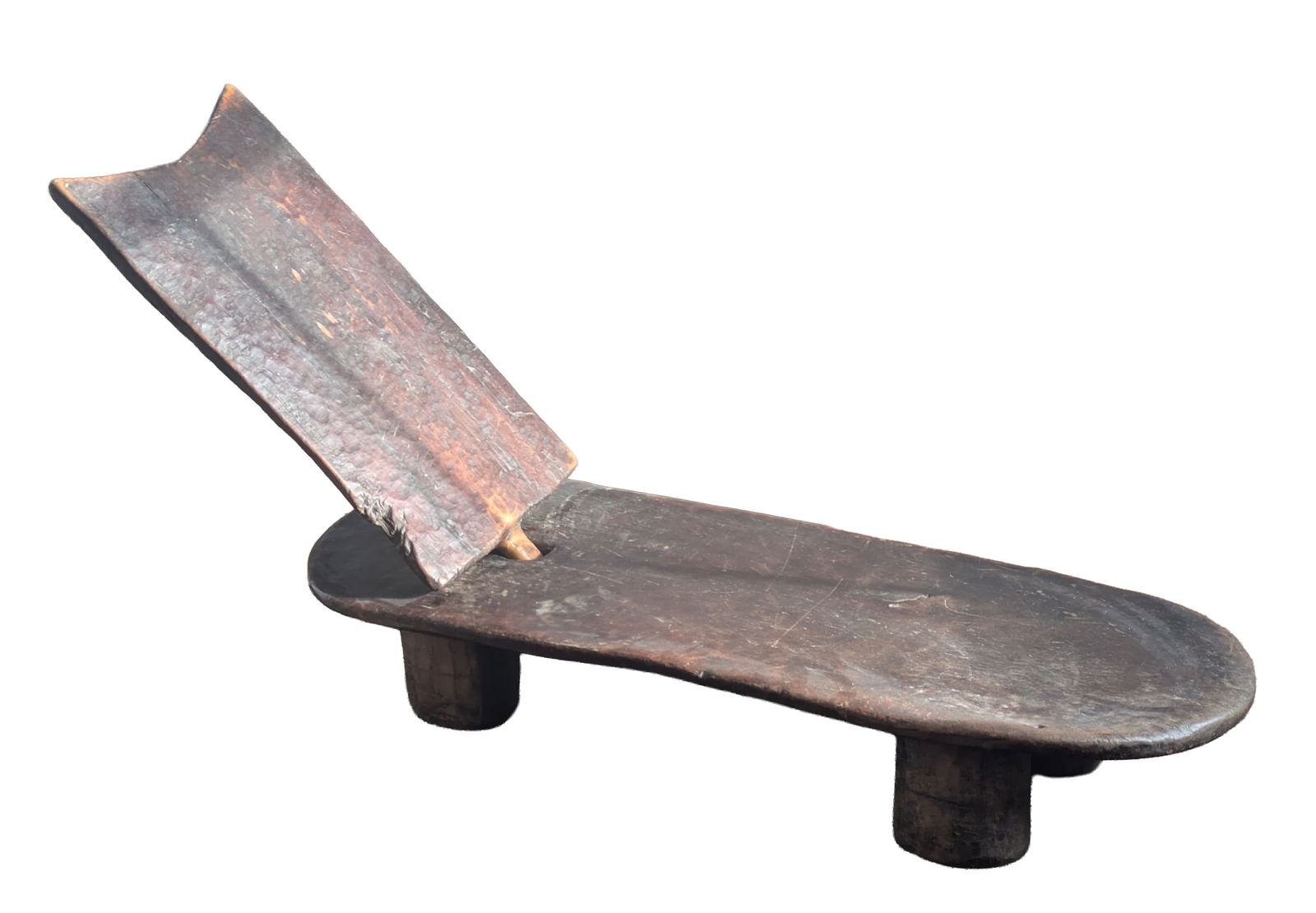 SMALL AFRICAN SENUFO CARVED BED.: Length 42 inches, height 24 inches.